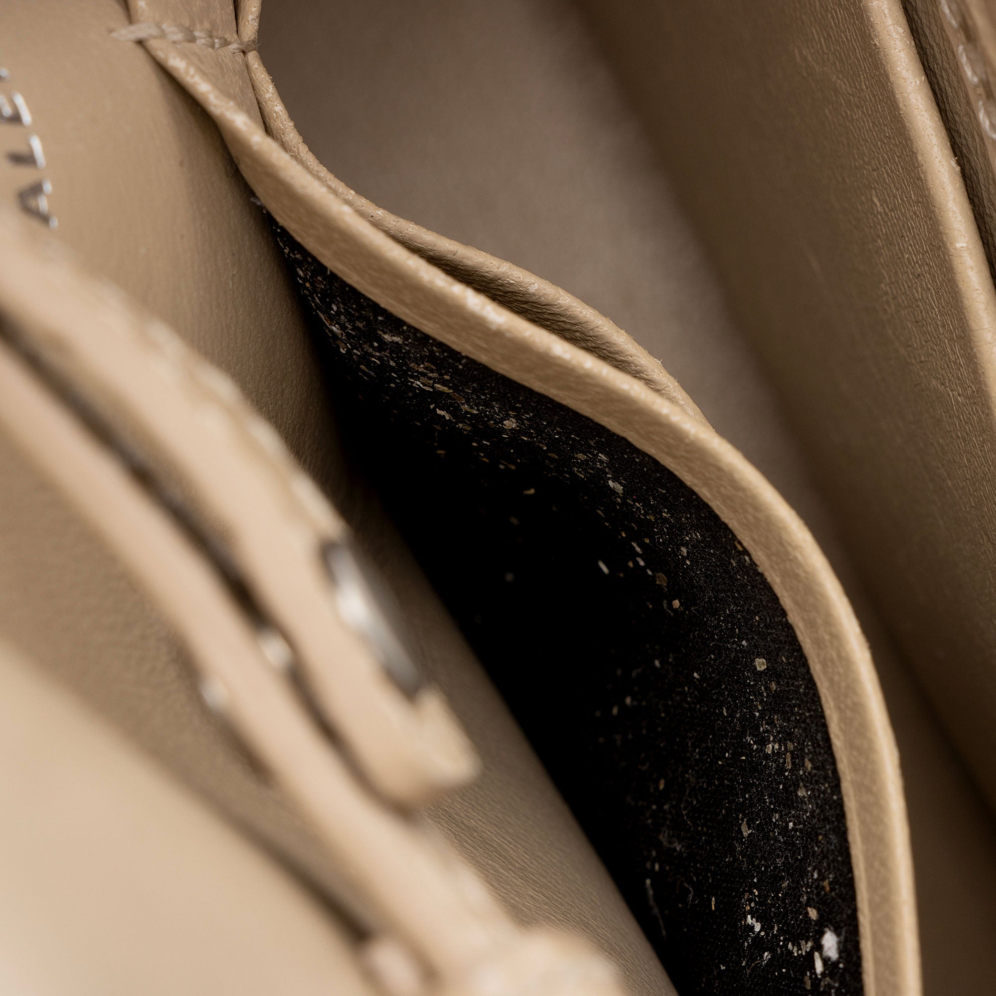 Balenciaga Shiny Croc Embossed Calfskin Hourglass Wallet on Chain