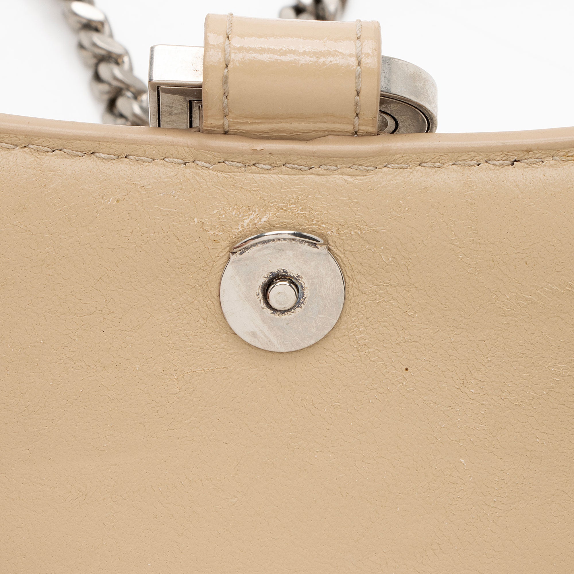 Balenciaga Shiny Croc Embossed Calfskin Hourglass Wallet on Chain