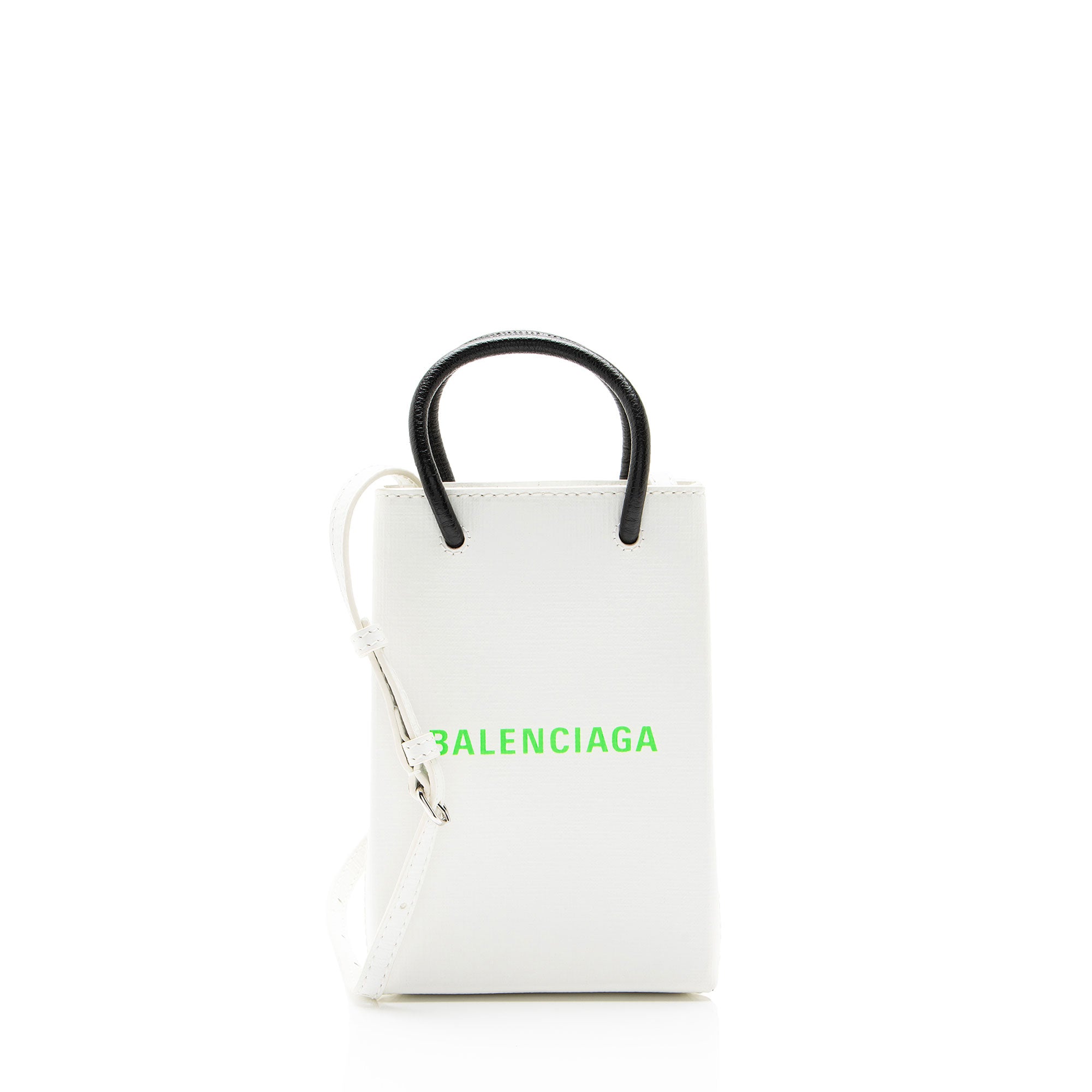 Balenciaga Textured Calfskin Phone Holder Crossbody