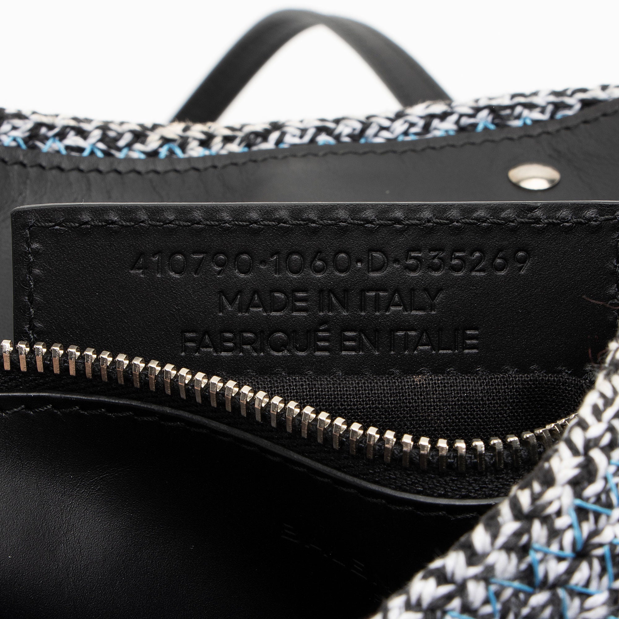 Balenciaga Tweed Leather Cabas Tote