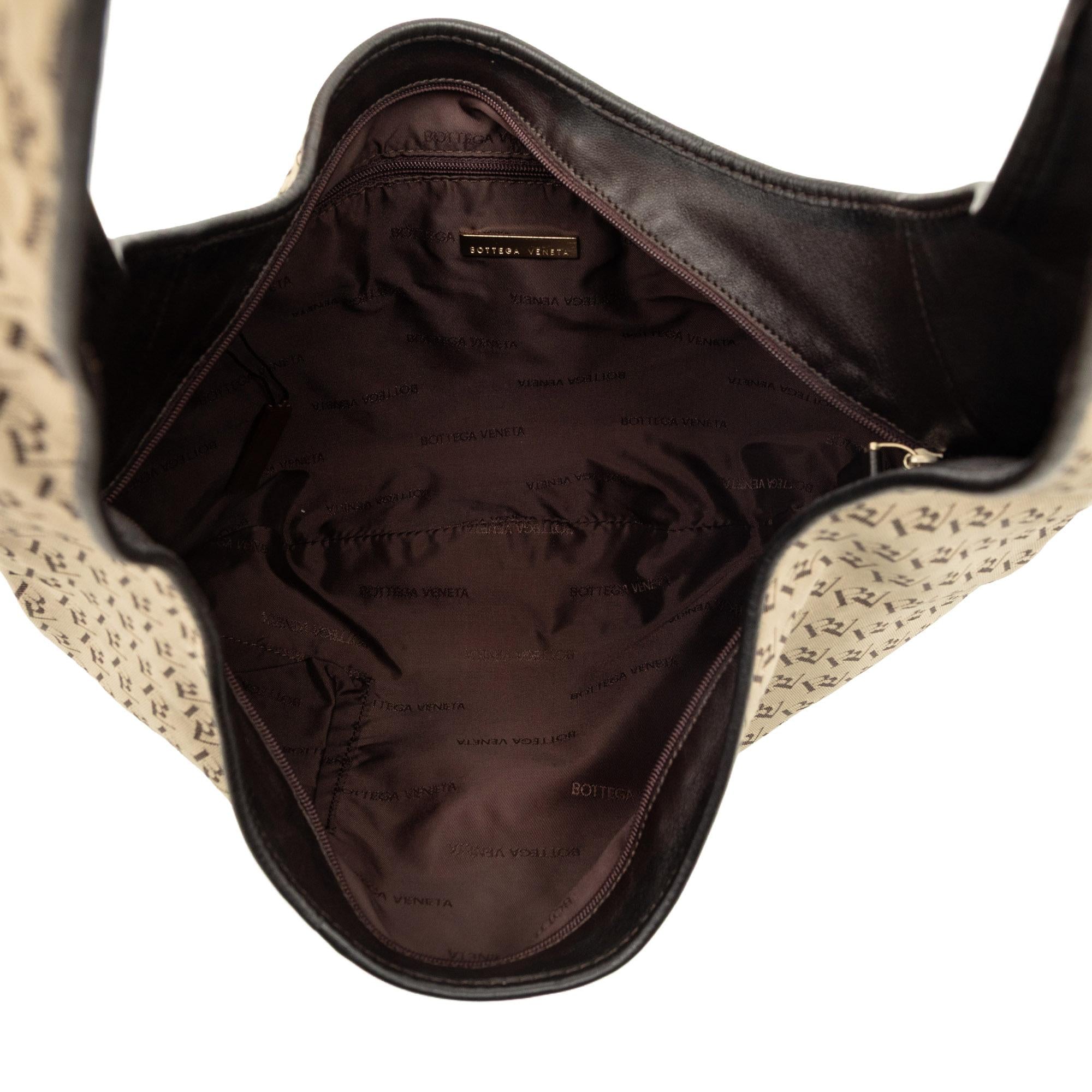 Bottega Veneta BV Monogram Canvas Campana Hobo