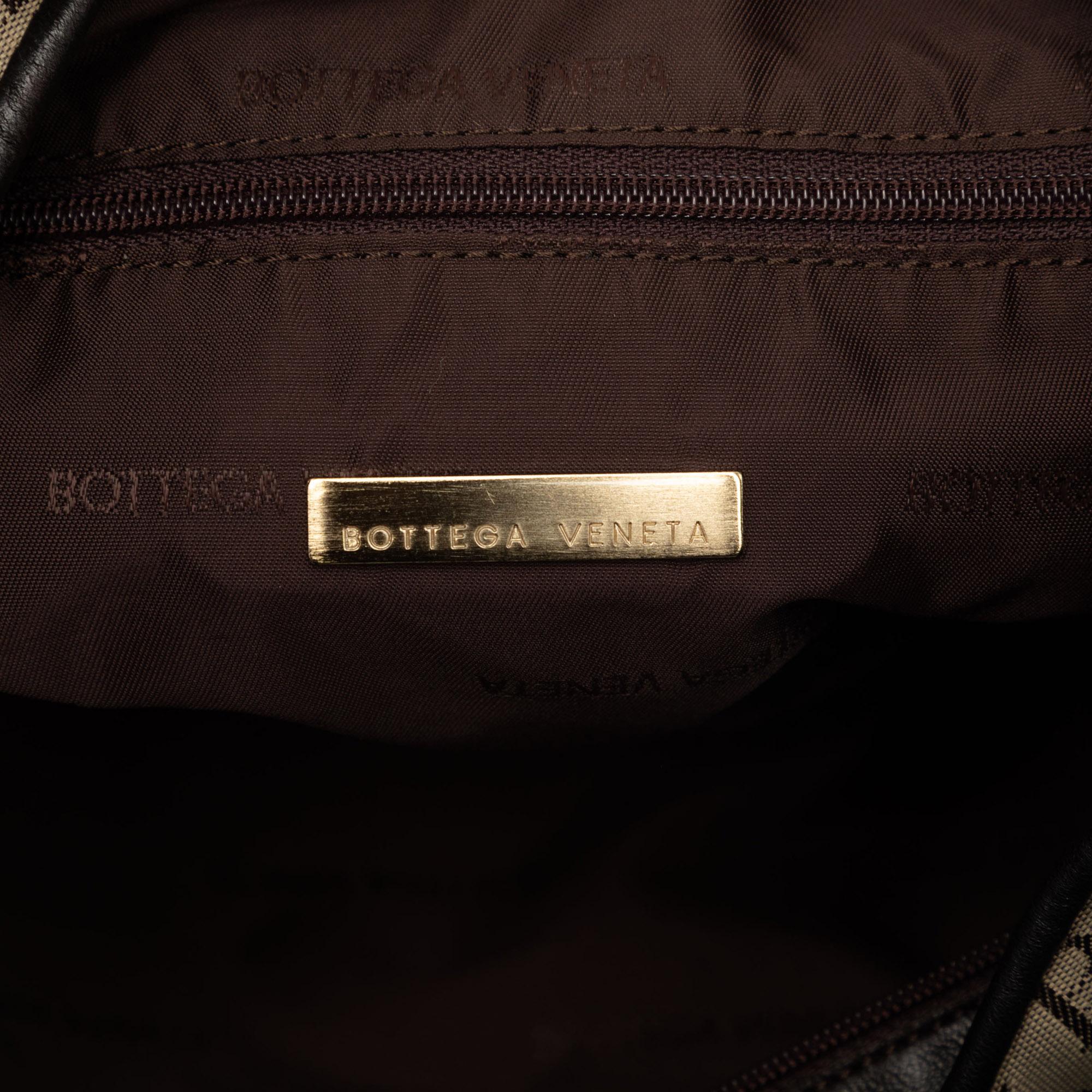 Bottega Veneta BV Monogram Canvas Campana Hobo