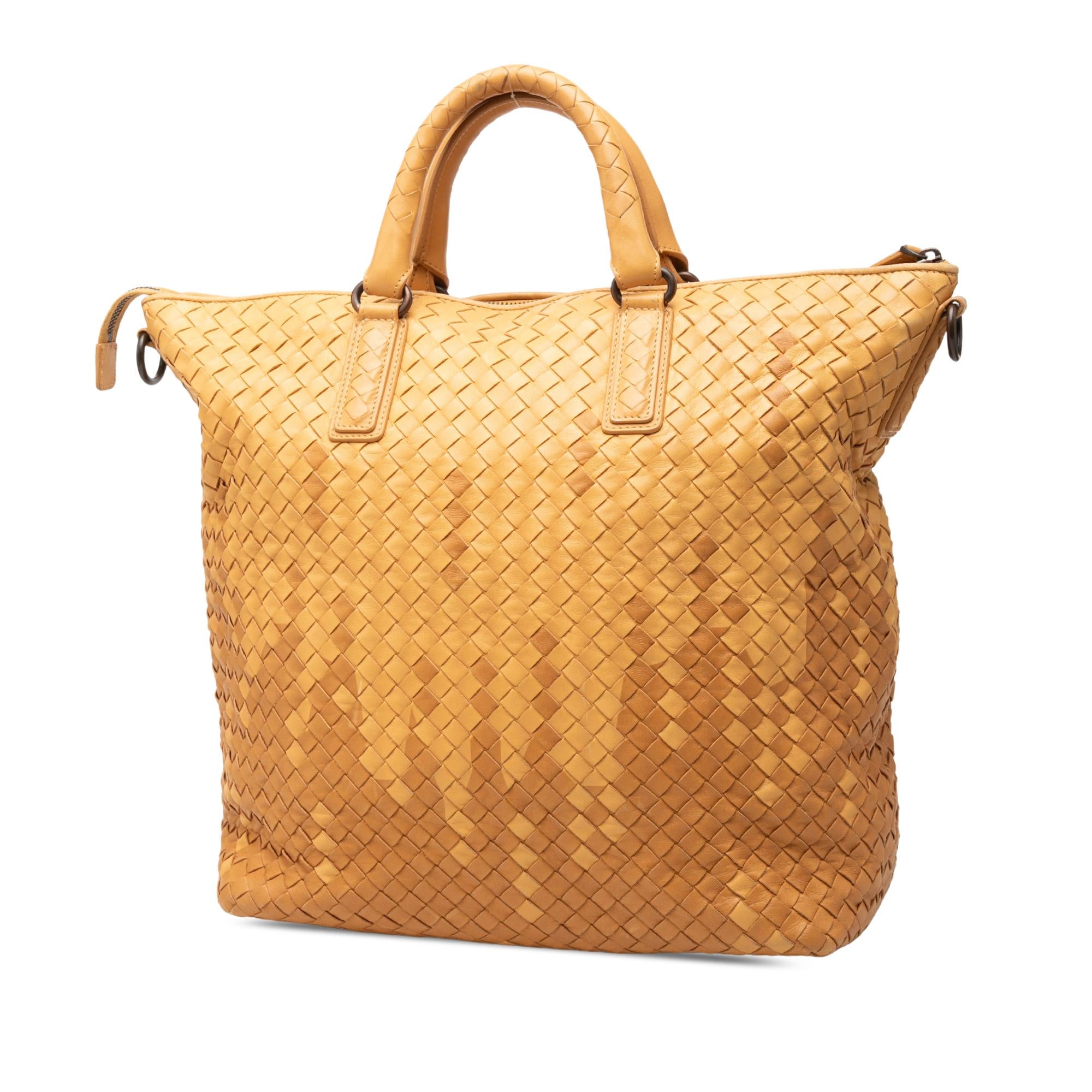 Bottega Veneta Bicolor Nappa Intrecciato Convertible Tote