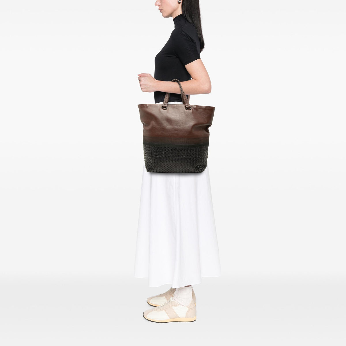Bottega Veneta Bicolor Nappa Intrecciato Tote