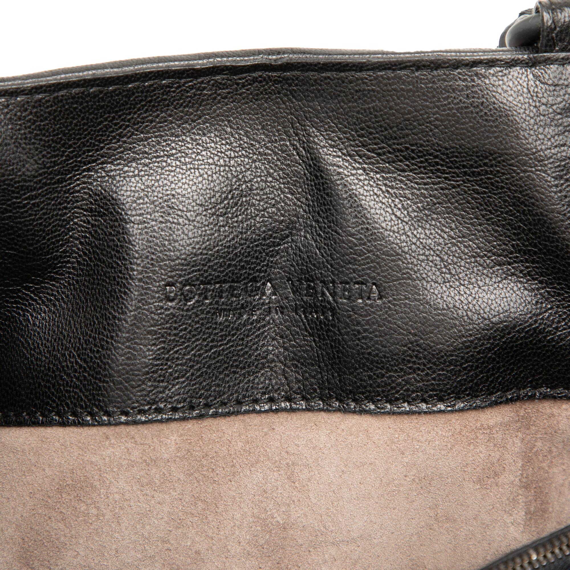 Bottega Veneta Bicolor Nappa Intrecciato Vertical Convertible Satchel