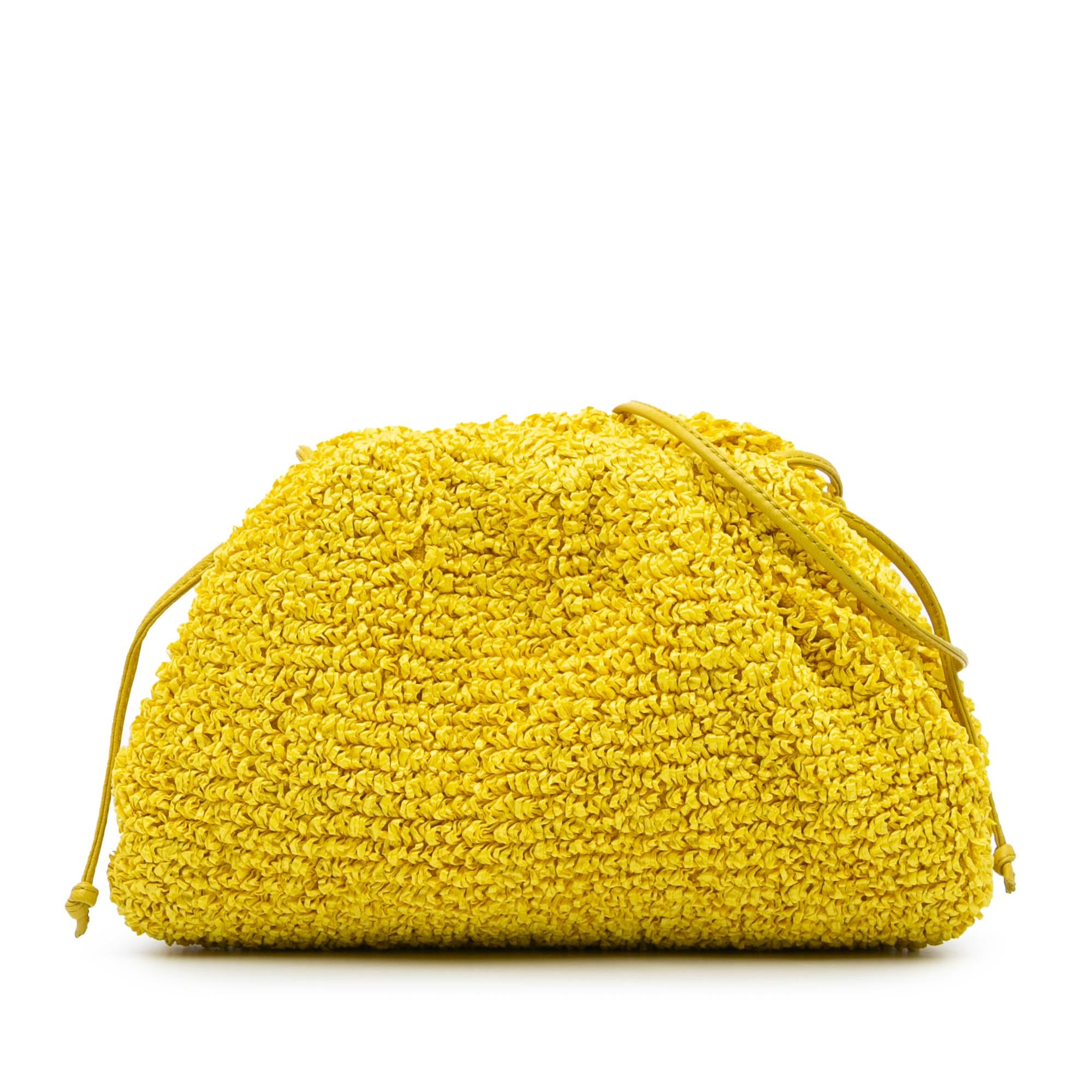 Bottega Veneta Boucle Raffia The Mini Pouch