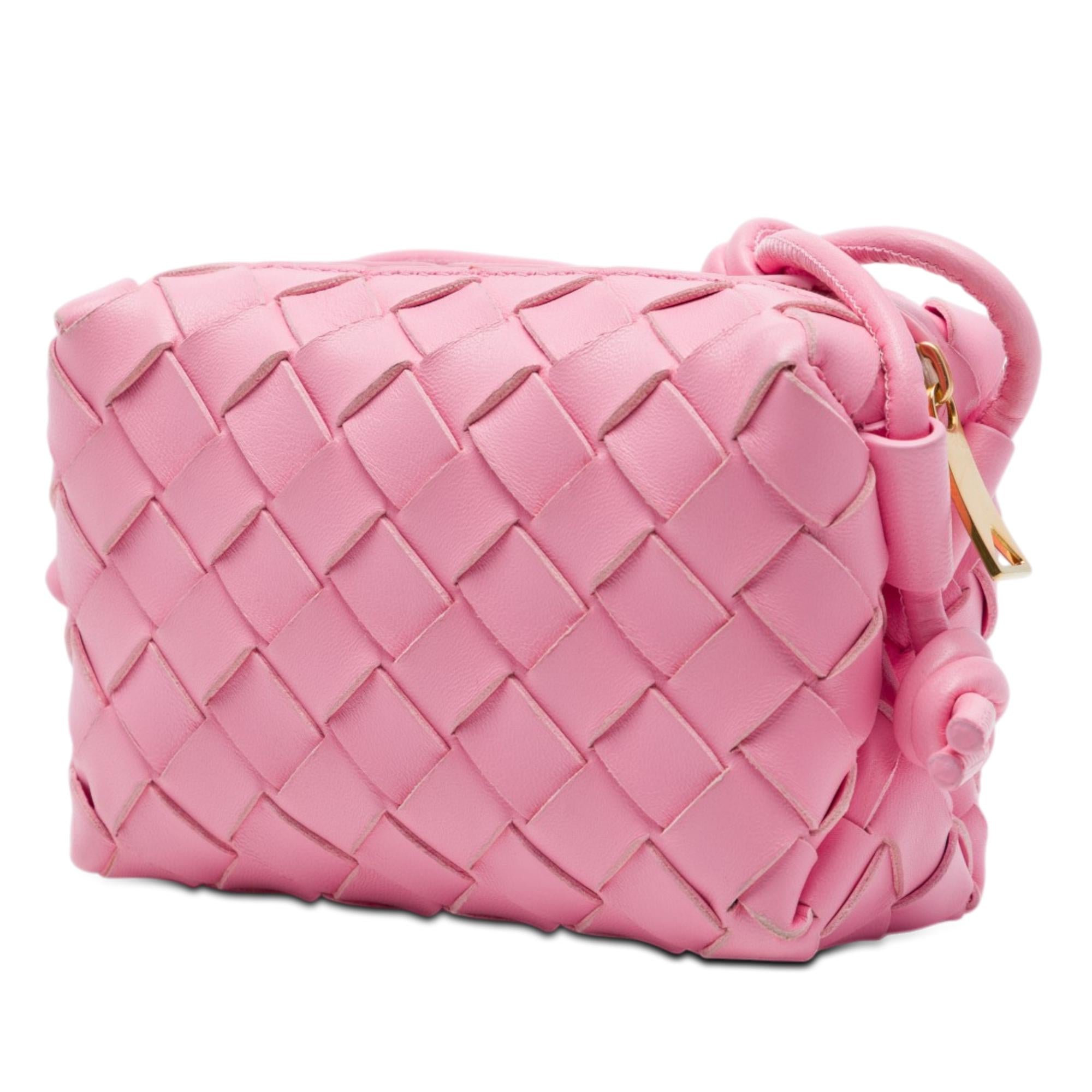 Bottega Veneta Candy Lambskin Intrecciato Loop Camera Bag