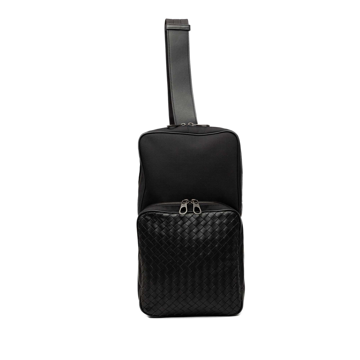 Bottega Veneta Canvas and Nappa Intrecciato Sling Bag
