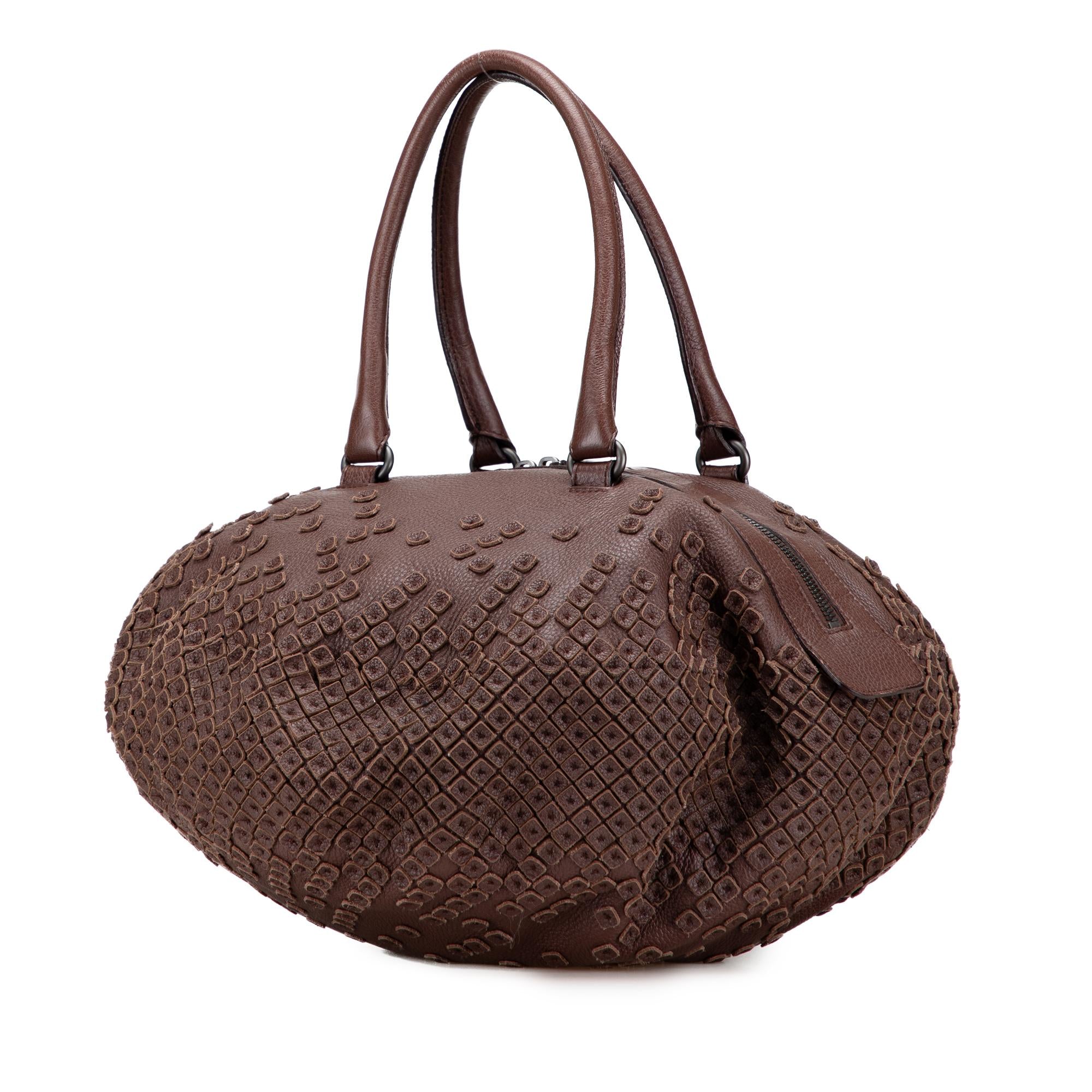 Bottega Veneta Cervo Patchwork Bowler Bag