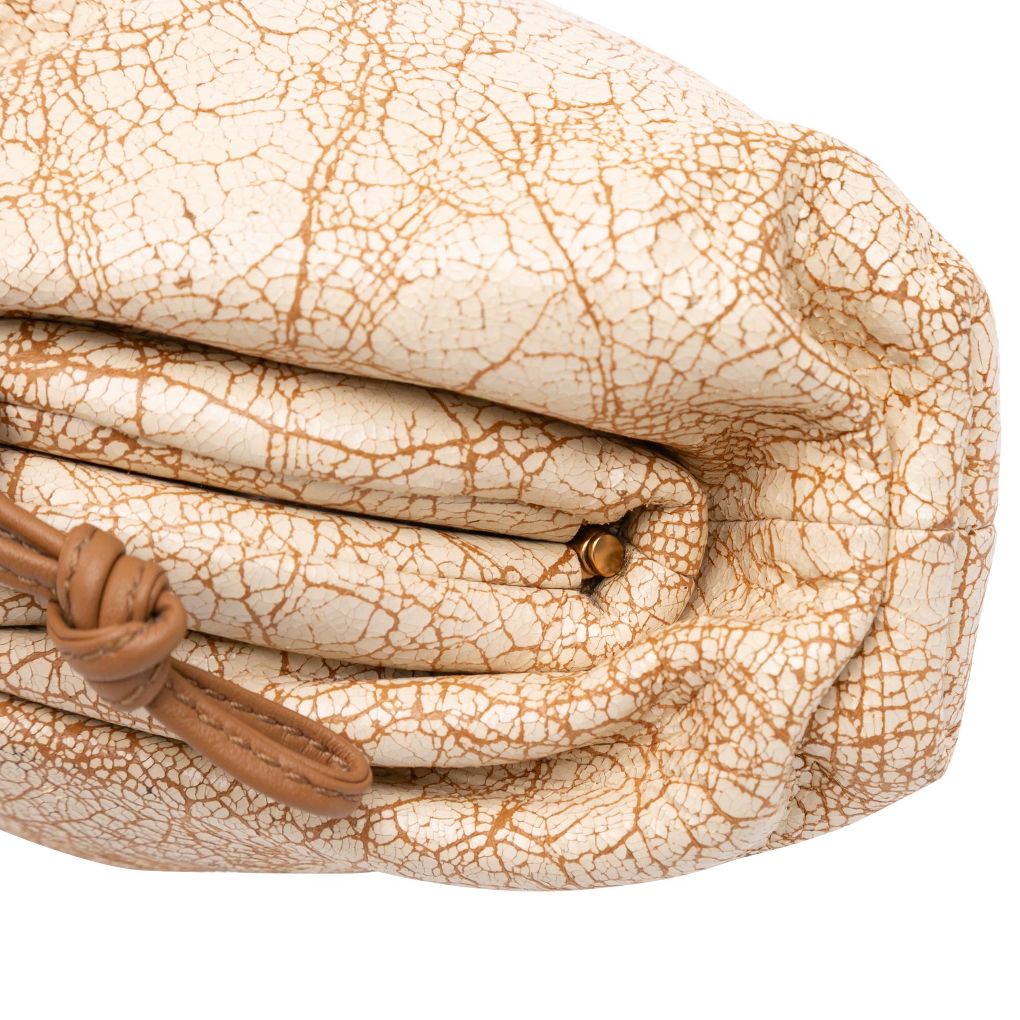 Bottega Veneta Crackled Calfskin The Mini Pouch Crossbody