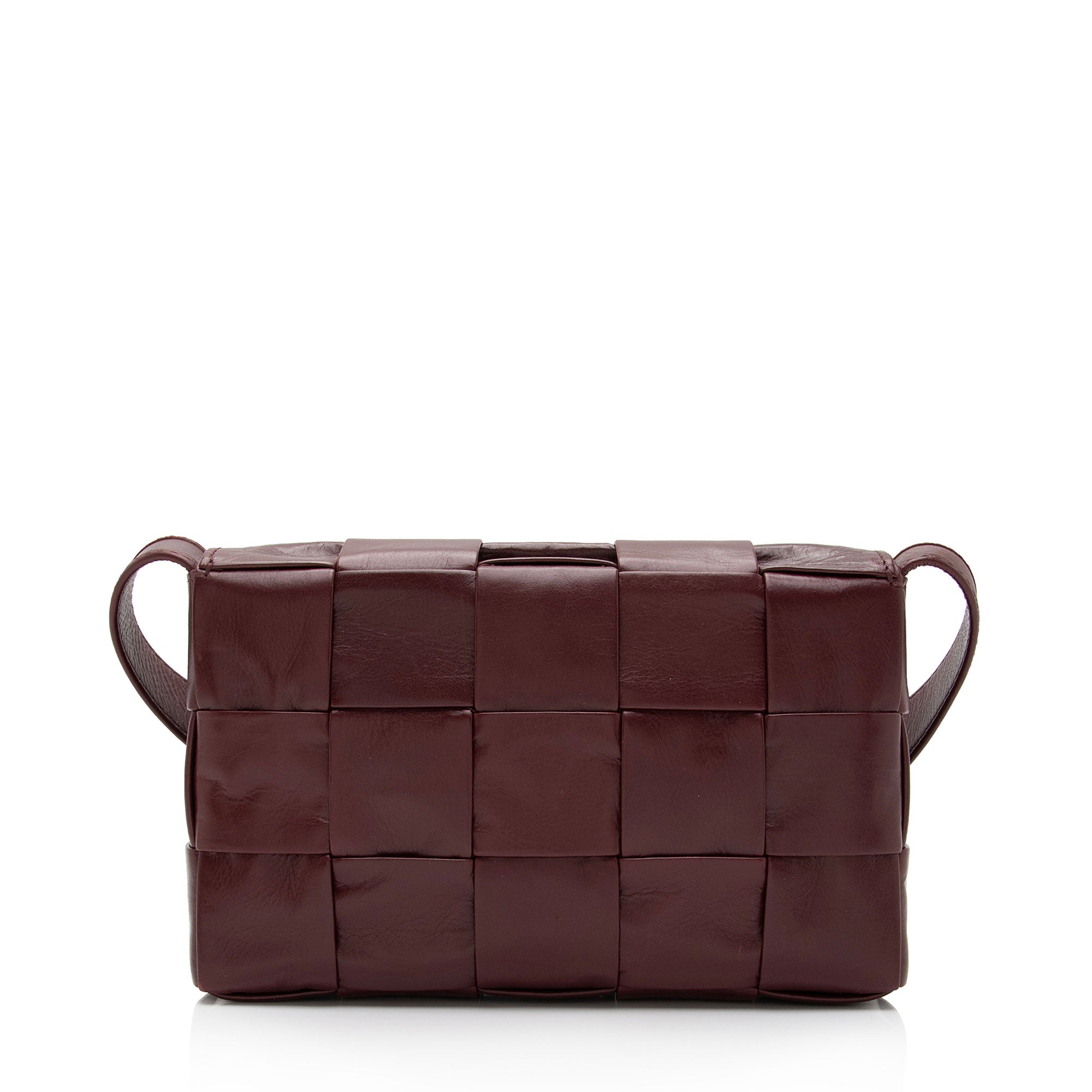 Bottega Veneta Distressed Calfskin Cassette Small Crossbody Bag (SHF-K6GzFo)