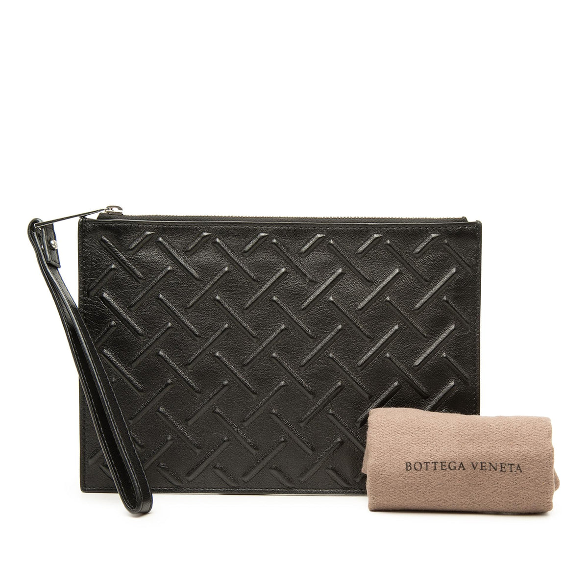 Bottega Veneta Embossed Nappa Zip Pouch