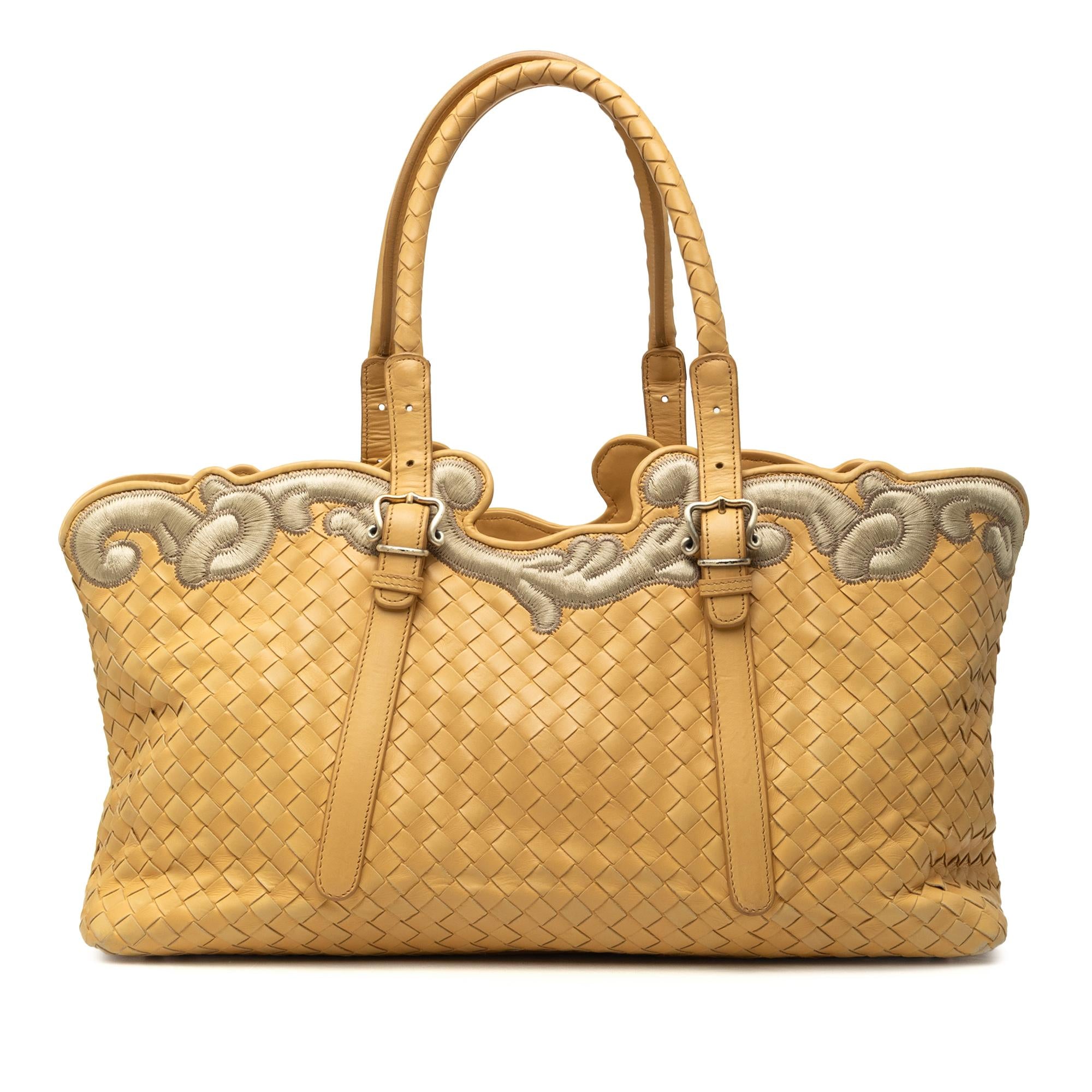 Bottega Veneta Embroidered Nappa Intrecciato Tote