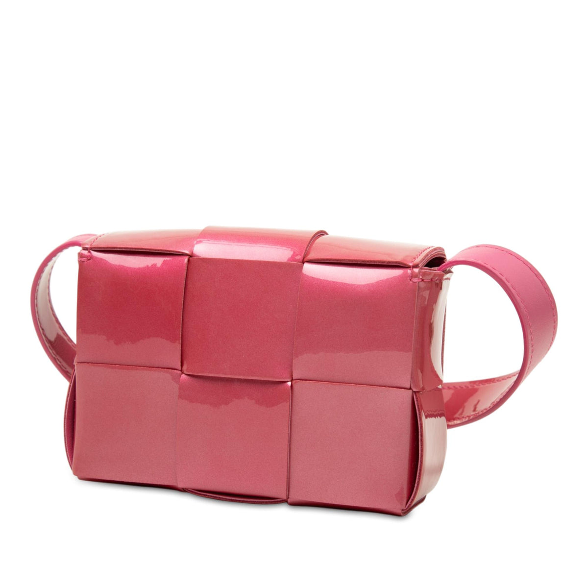 Bottega Veneta Extra Mini Patent Intrecciato Cassette Crossbody