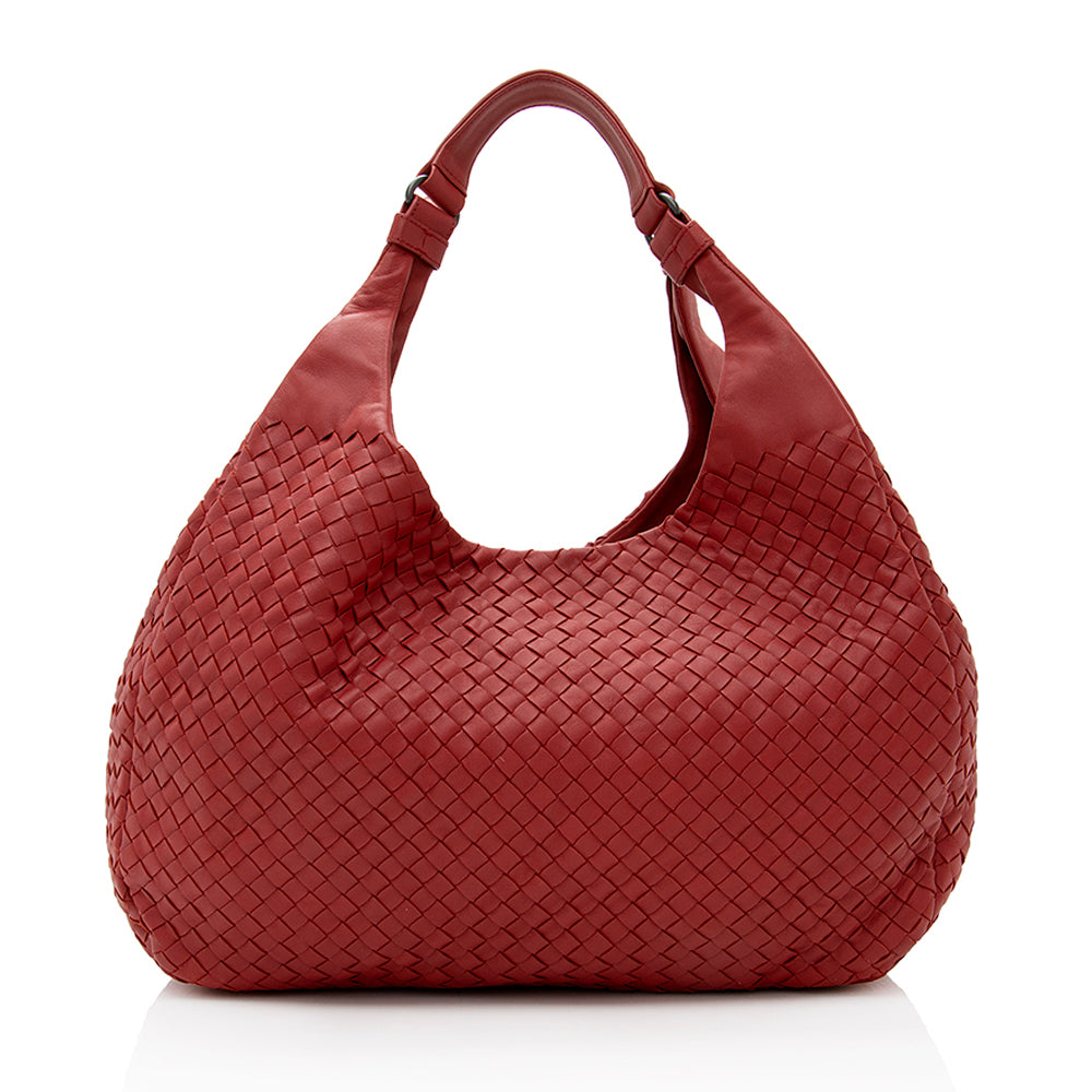 Bottega Veneta Intrecciato Nappa Campana Medium Shoulder Bag - FINAL SALE (SHF-19645)