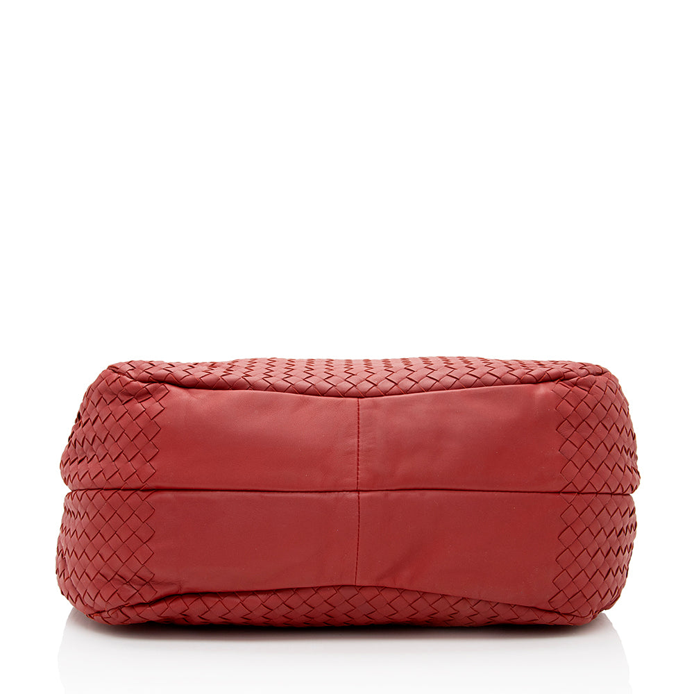 Bottega Veneta Intrecciato Nappa Campana Medium Shoulder Bag - FINAL SALE (SHF-19645)