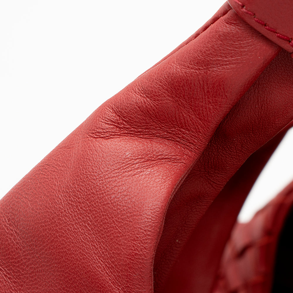 Bottega Veneta Intrecciato Nappa Campana Medium Shoulder Bag - FINAL SALE (SHF-19645)