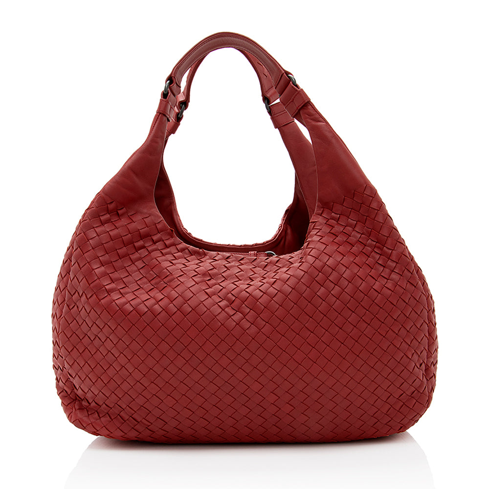 Bottega Veneta Intrecciato Nappa Campana Medium Shoulder Bag - FINAL SALE (SHF-19645)