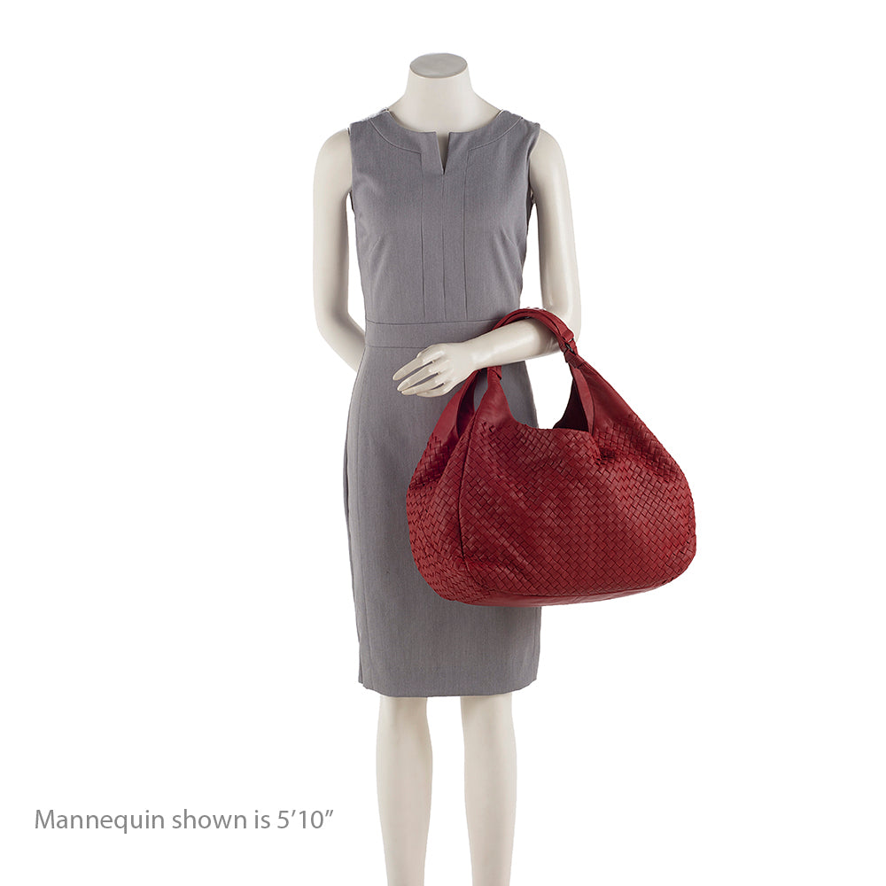 Bottega Veneta Intrecciato Nappa Campana Medium Shoulder Bag - FINAL SALE (SHF-19645)