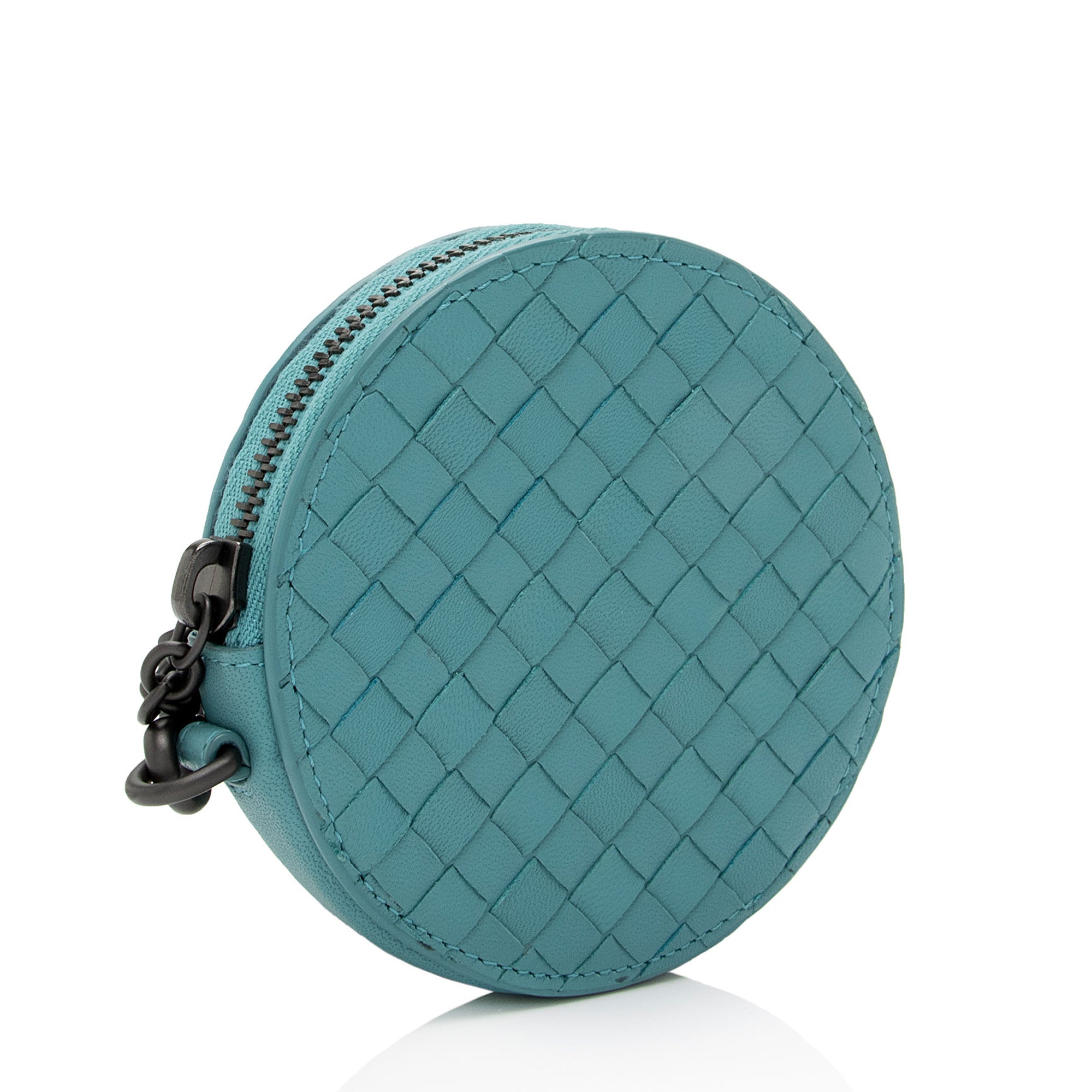 Bottega Veneta Intrecciato Nappa Leather Round Coin Pouch (SHF-tJj3Bn)