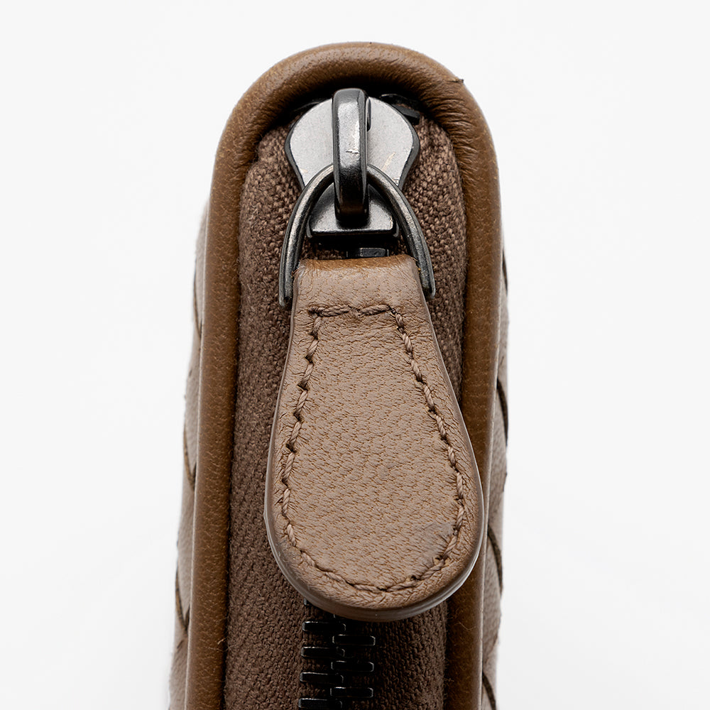 Bottega Veneta Intrecciato Nappa Zip Around Wallet (SHF-22153)