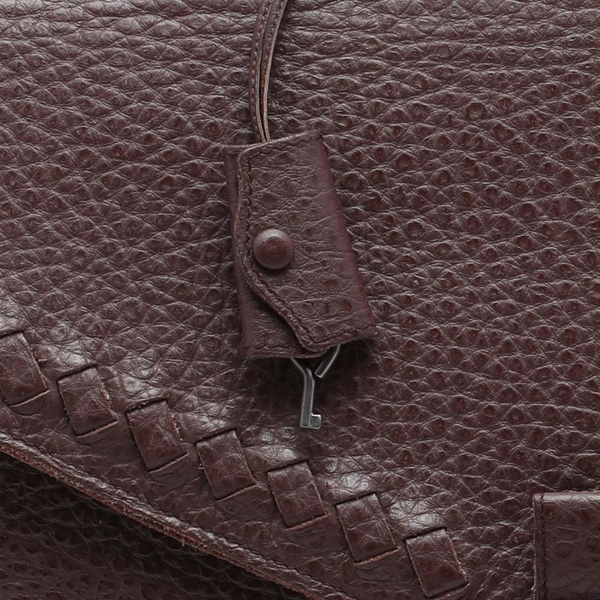 Bottega Veneta Intrecciato Trimmed Leather Business Bag