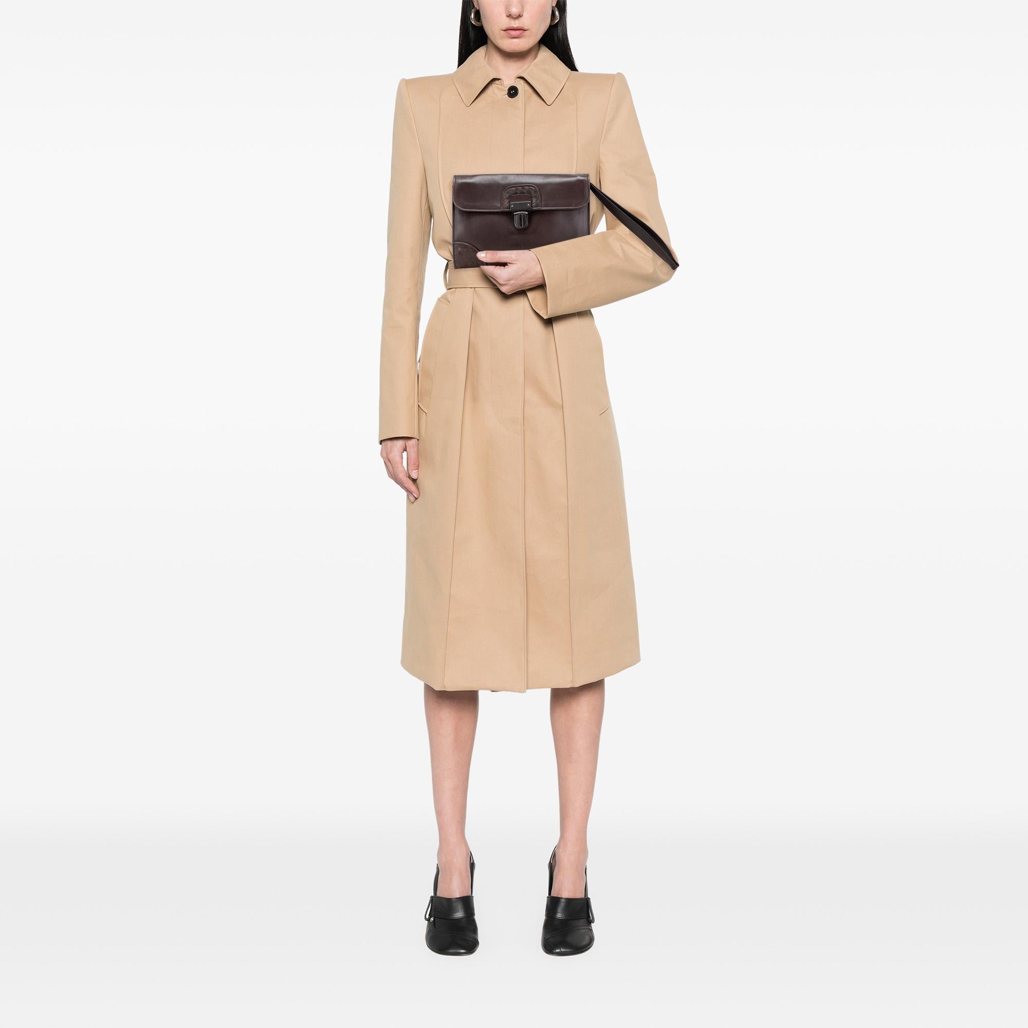 Bottega Veneta Intrecciato Trimmed Leather Clutch