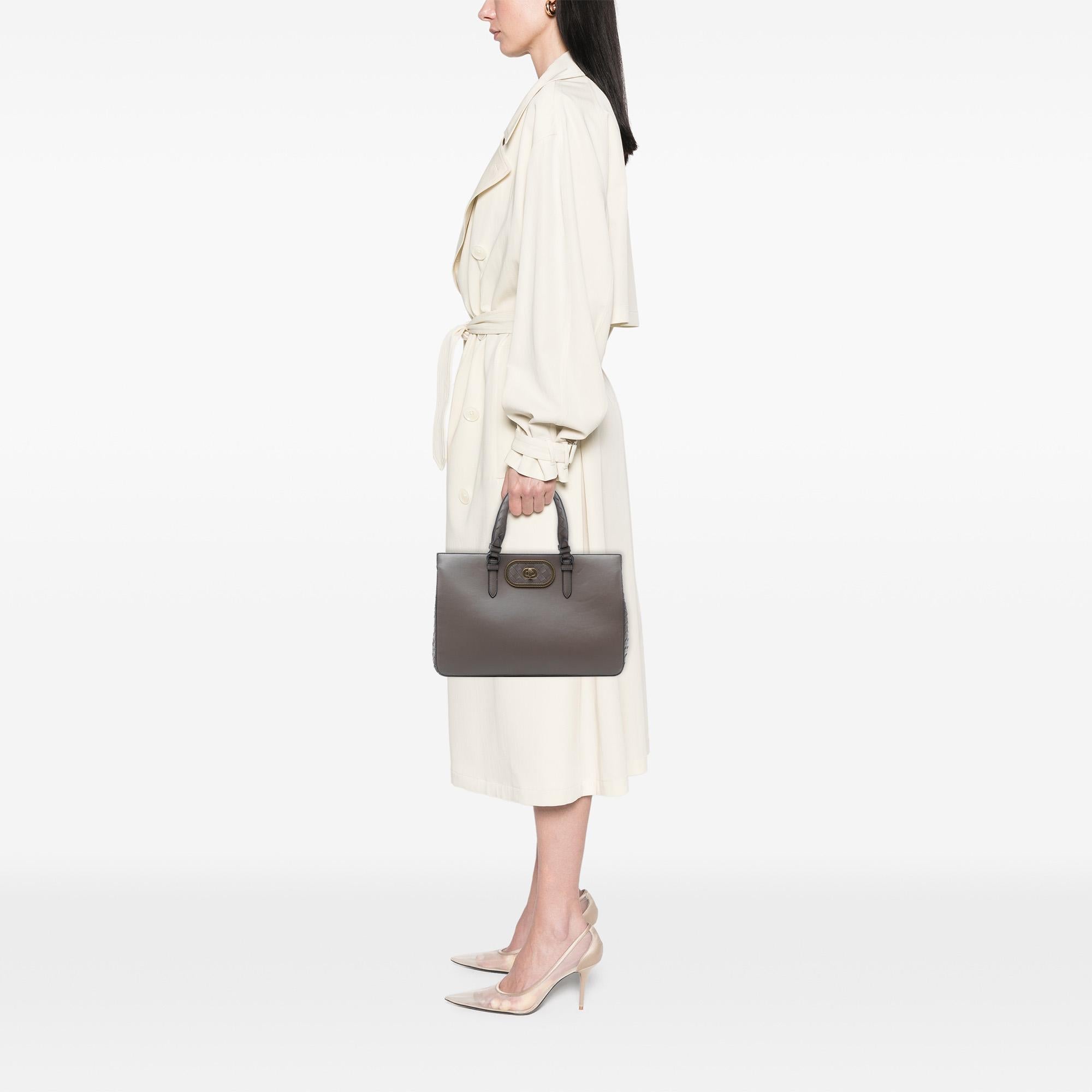 Bottega Veneta Intrecciato Trimmed Leather Ellittica Tote