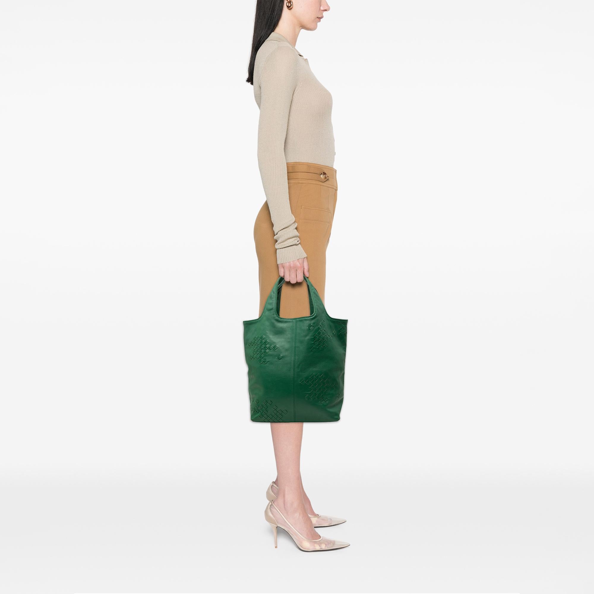 Bottega Veneta Intrecciato Trimmed Leather Regent Tote
