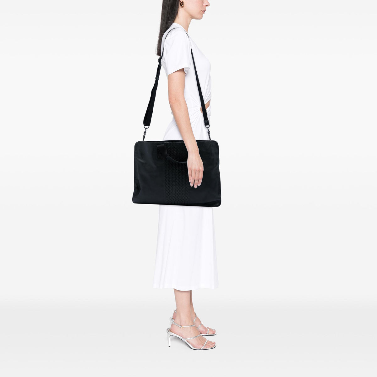 Bottega Veneta Intrecciato Trimmed Leather Soft Briefcase