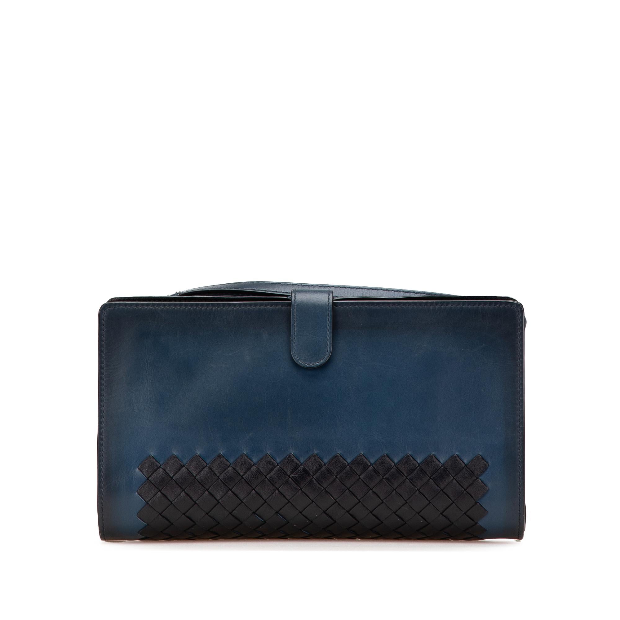 Bottega Veneta Intrecciato Trimmed Nappa Wristlet Clutch