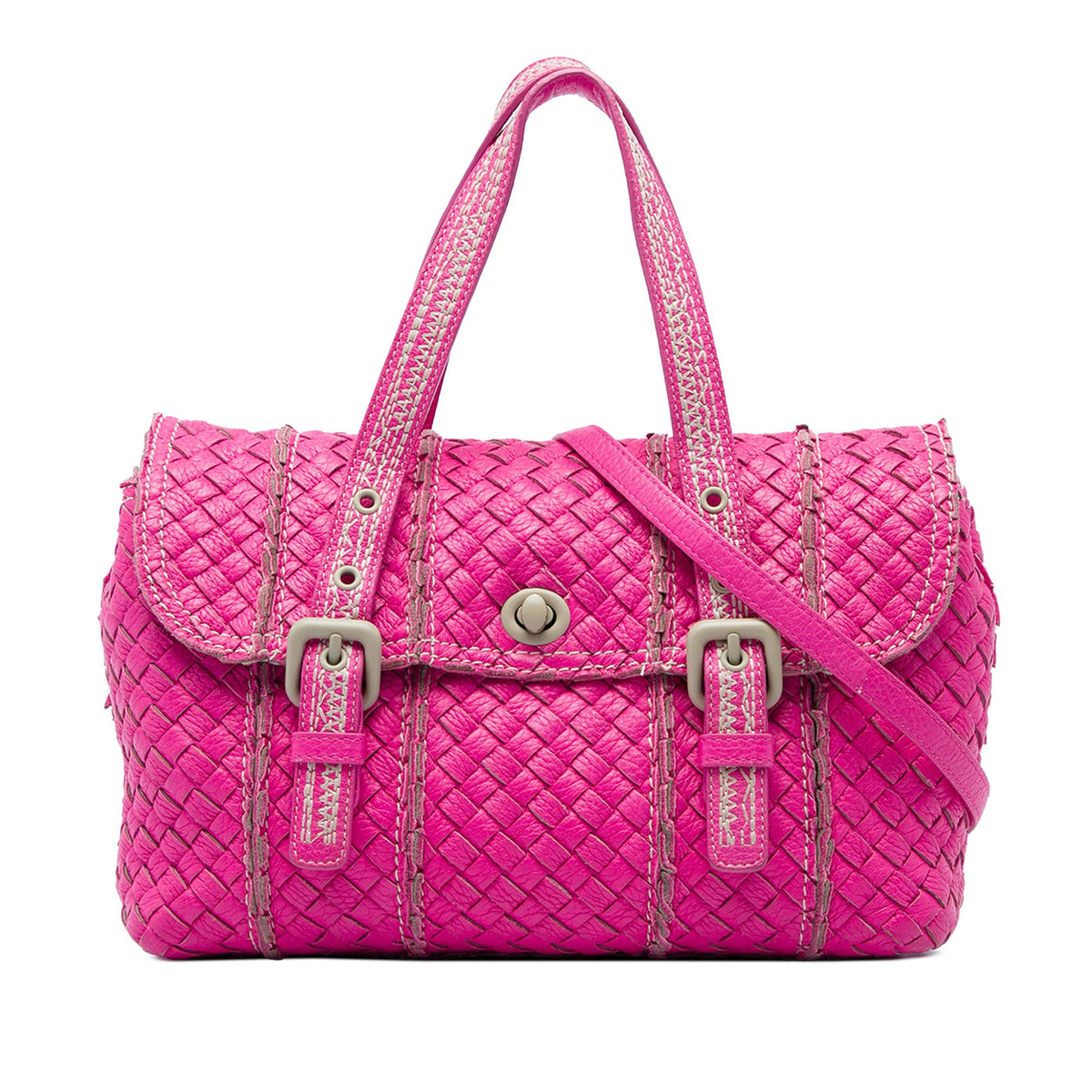 Bottega Veneta Intrecciato Vivo Cervo Satchel