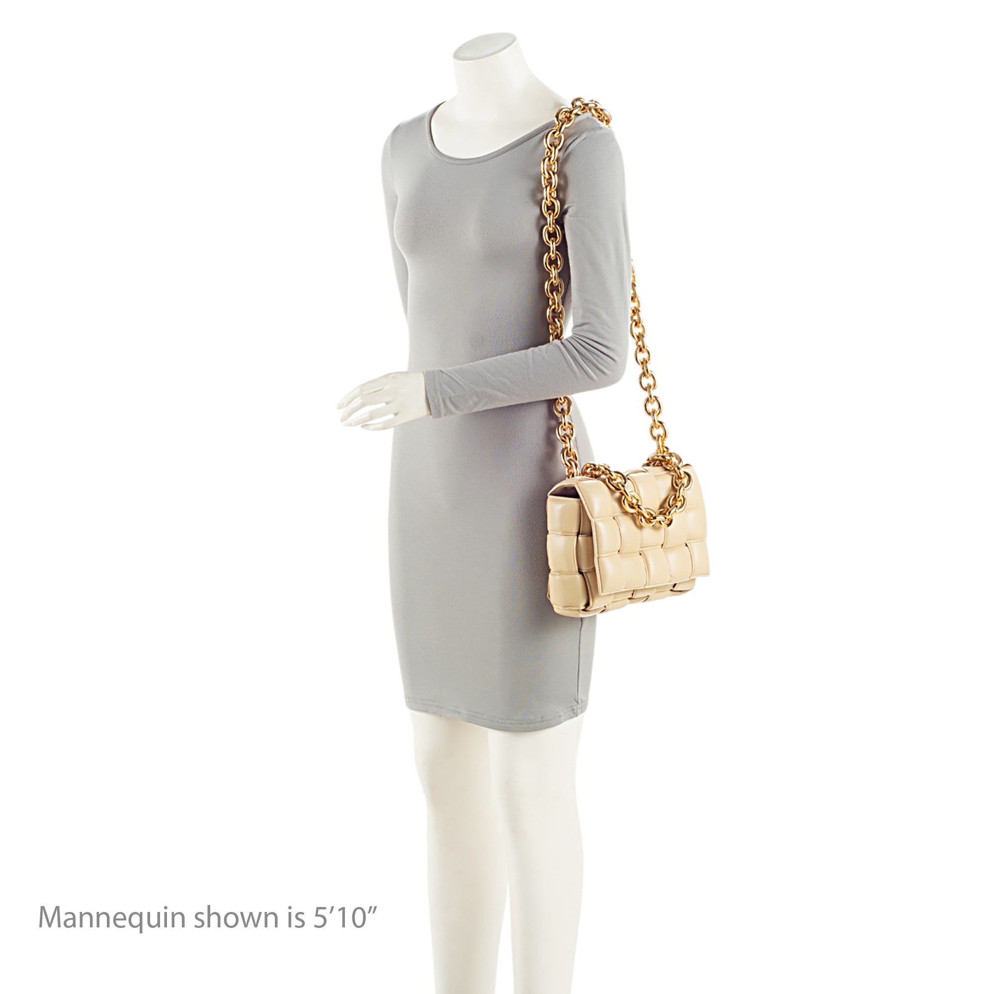 Bottega Veneta Lambskin Cassette Chain Maxi Shoulder Bag