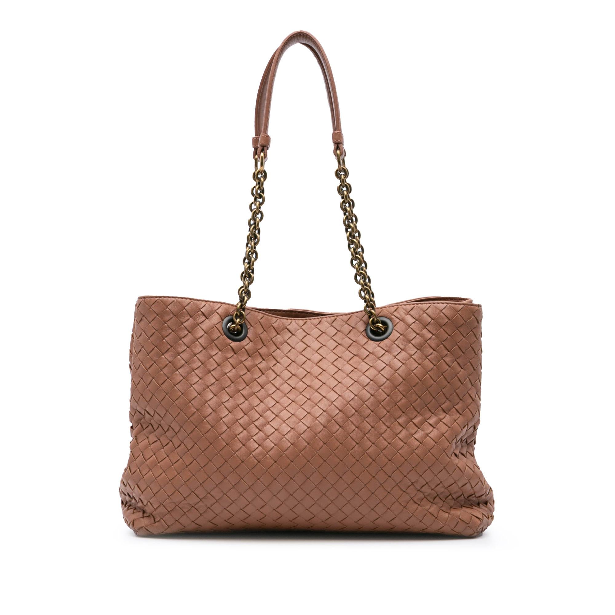 Bottega Veneta Large Nappa Intrecciato Classic Chain Strap Tote