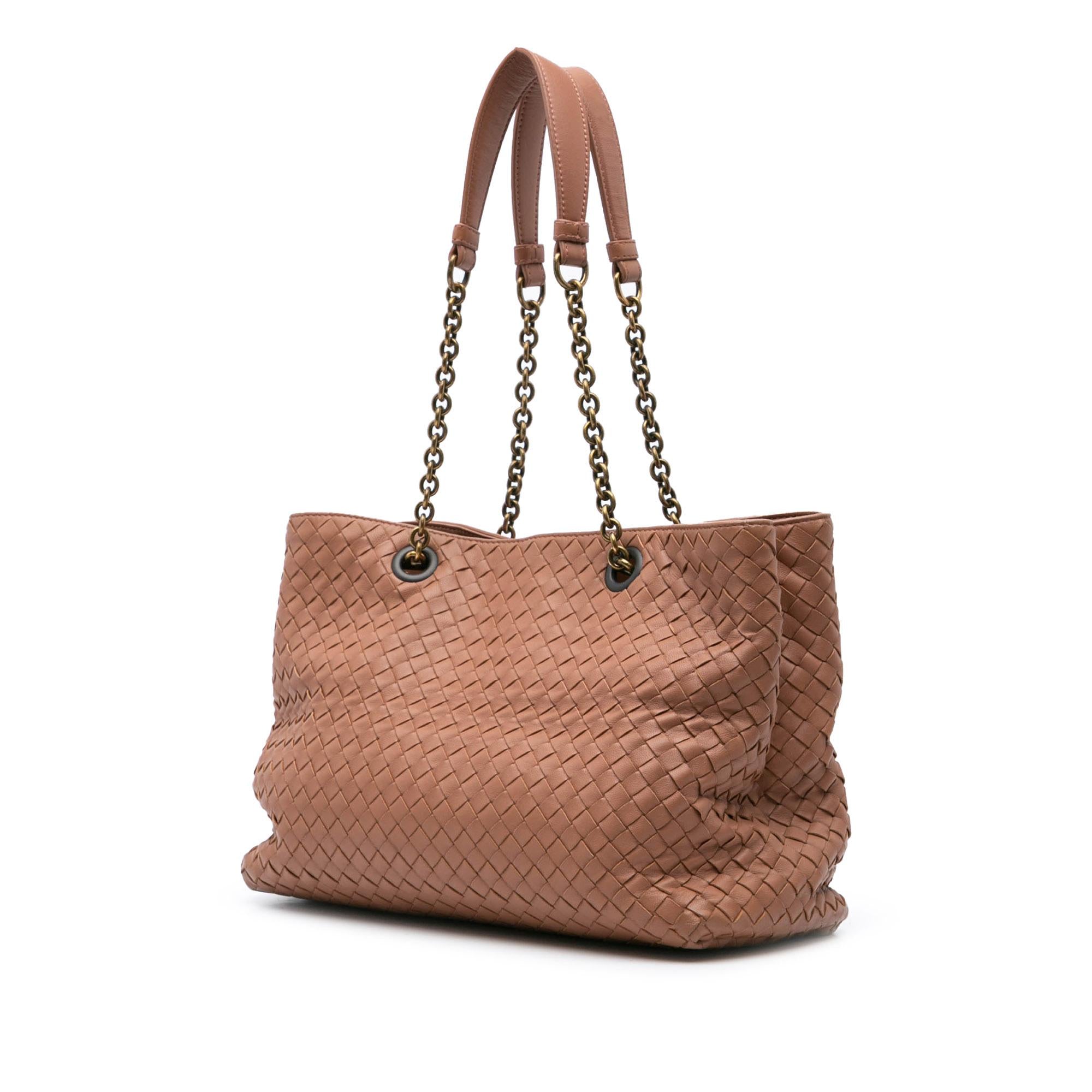 Bottega Veneta Large Nappa Intrecciato Classic Chain Strap Tote