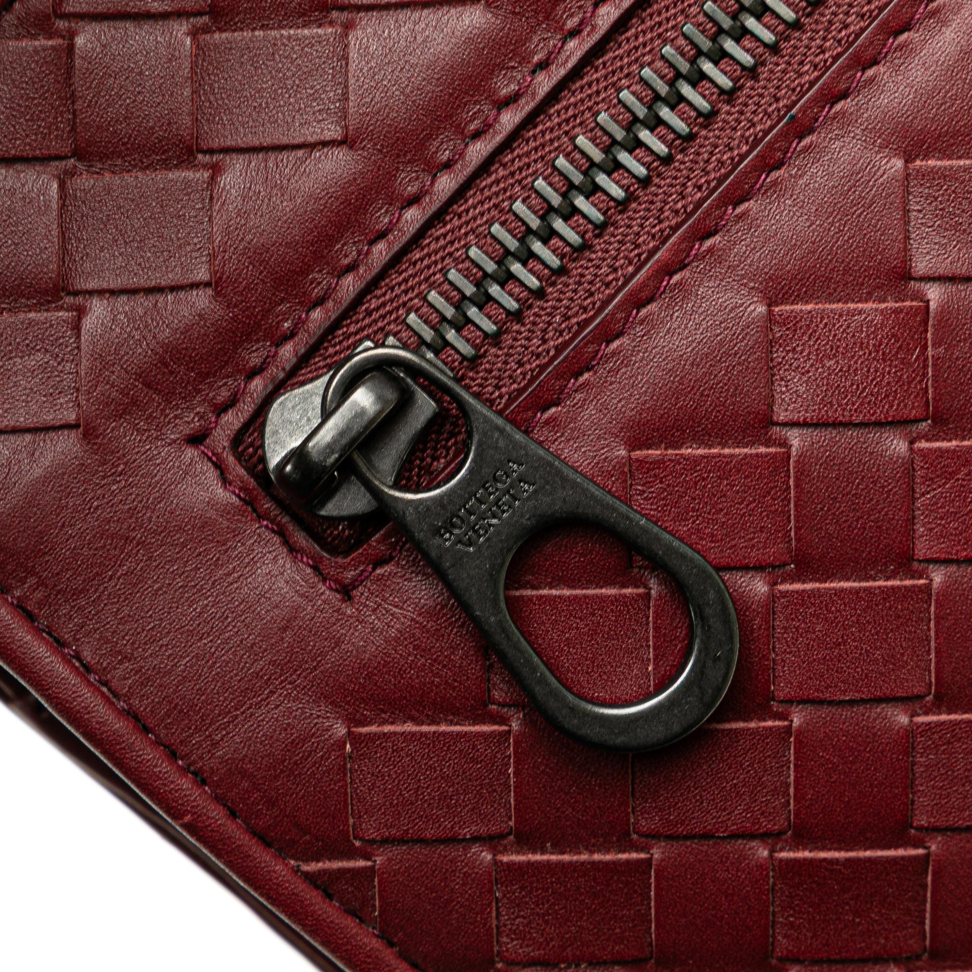 Bottega Veneta Leather Intrecciato Clutch