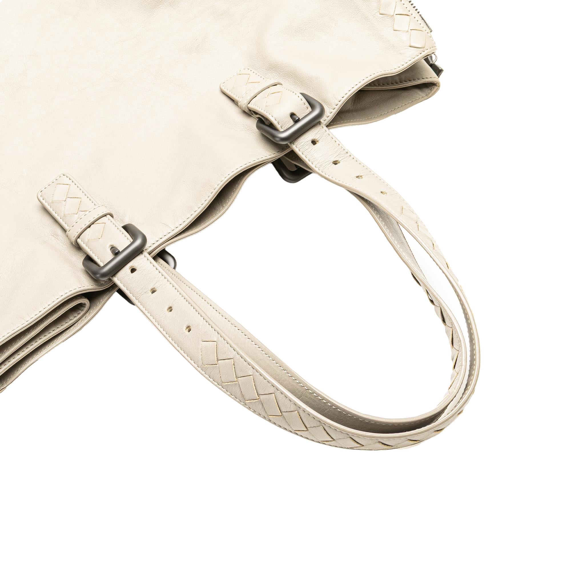 Bottega Veneta Leather Intrecciato Side Zip Tote