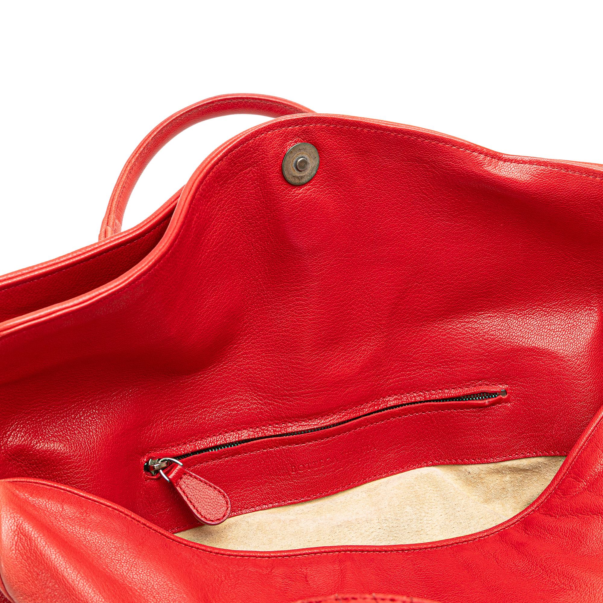 Bottega Veneta Leather Intrecciato Top Handle Bag