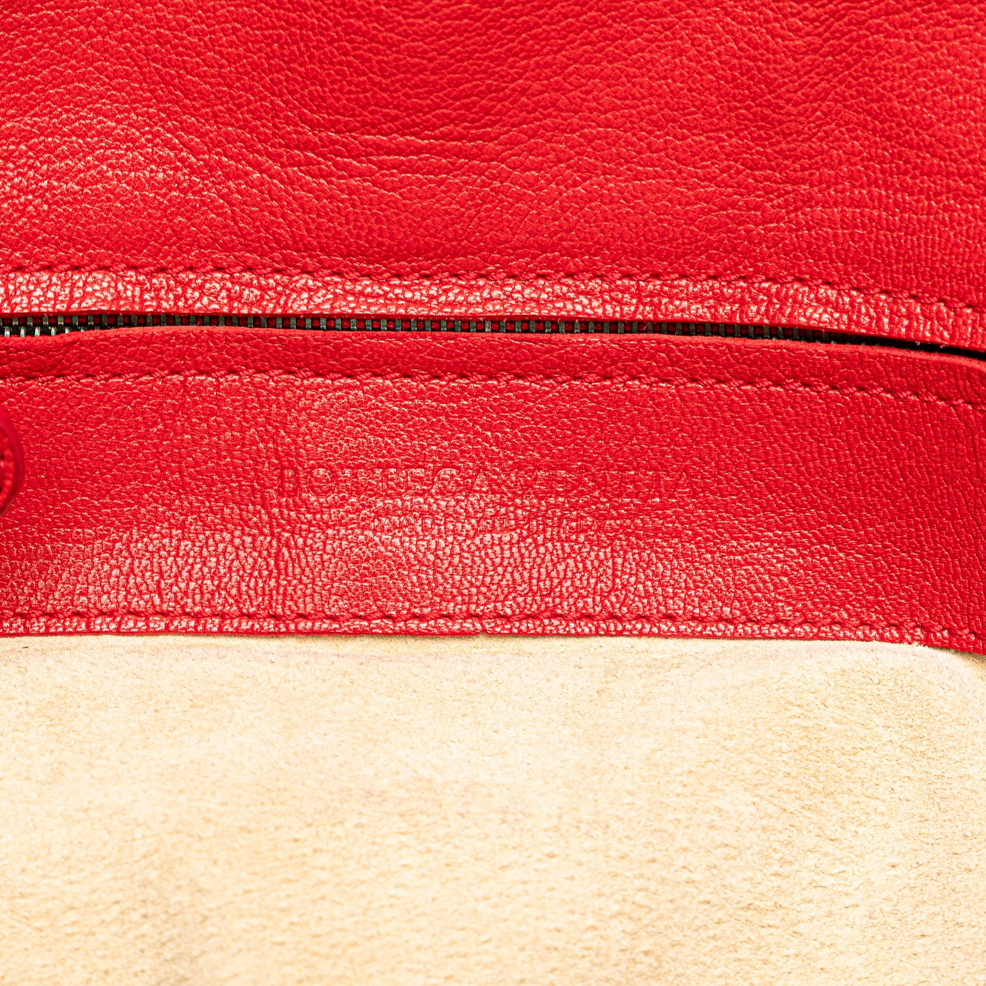 Bottega Veneta Leather Intrecciato Top Handle Bag