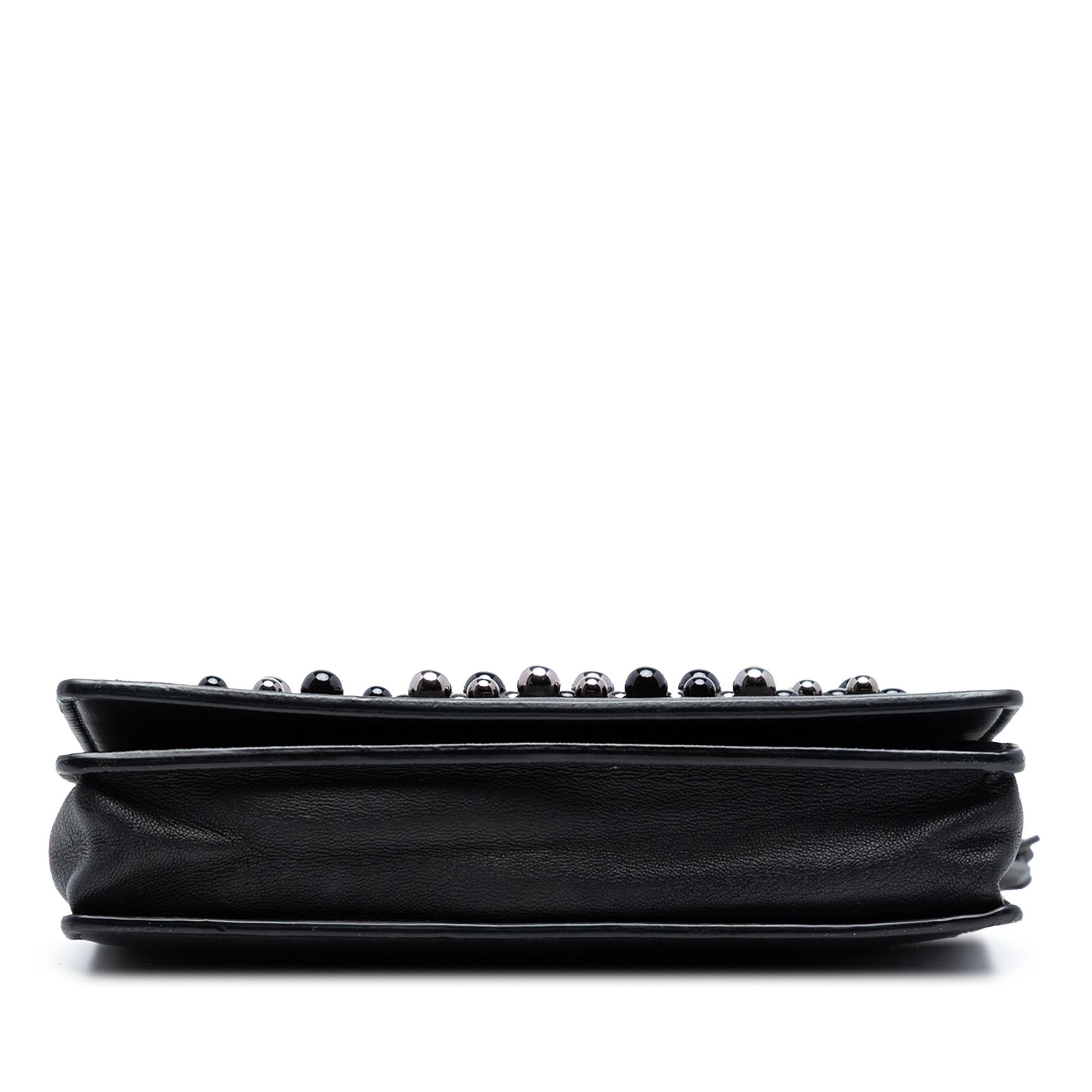Bottega Veneta Leather Studded Wallet on Chain