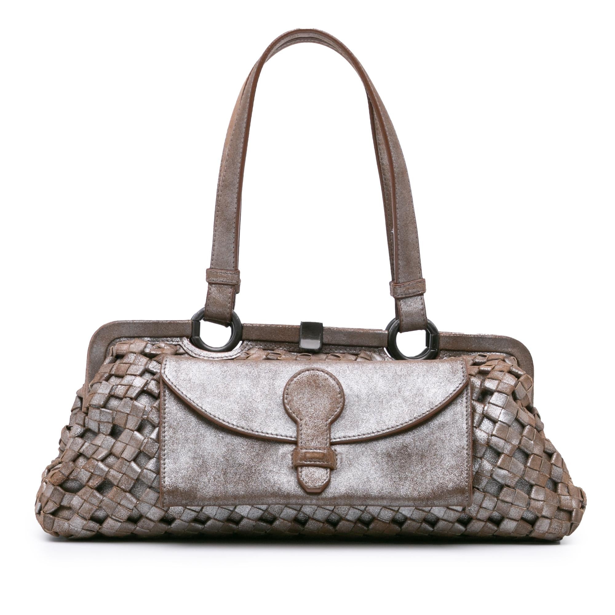 Bottega Veneta Limited Edition Intrecciato Frame Shoulder Bag