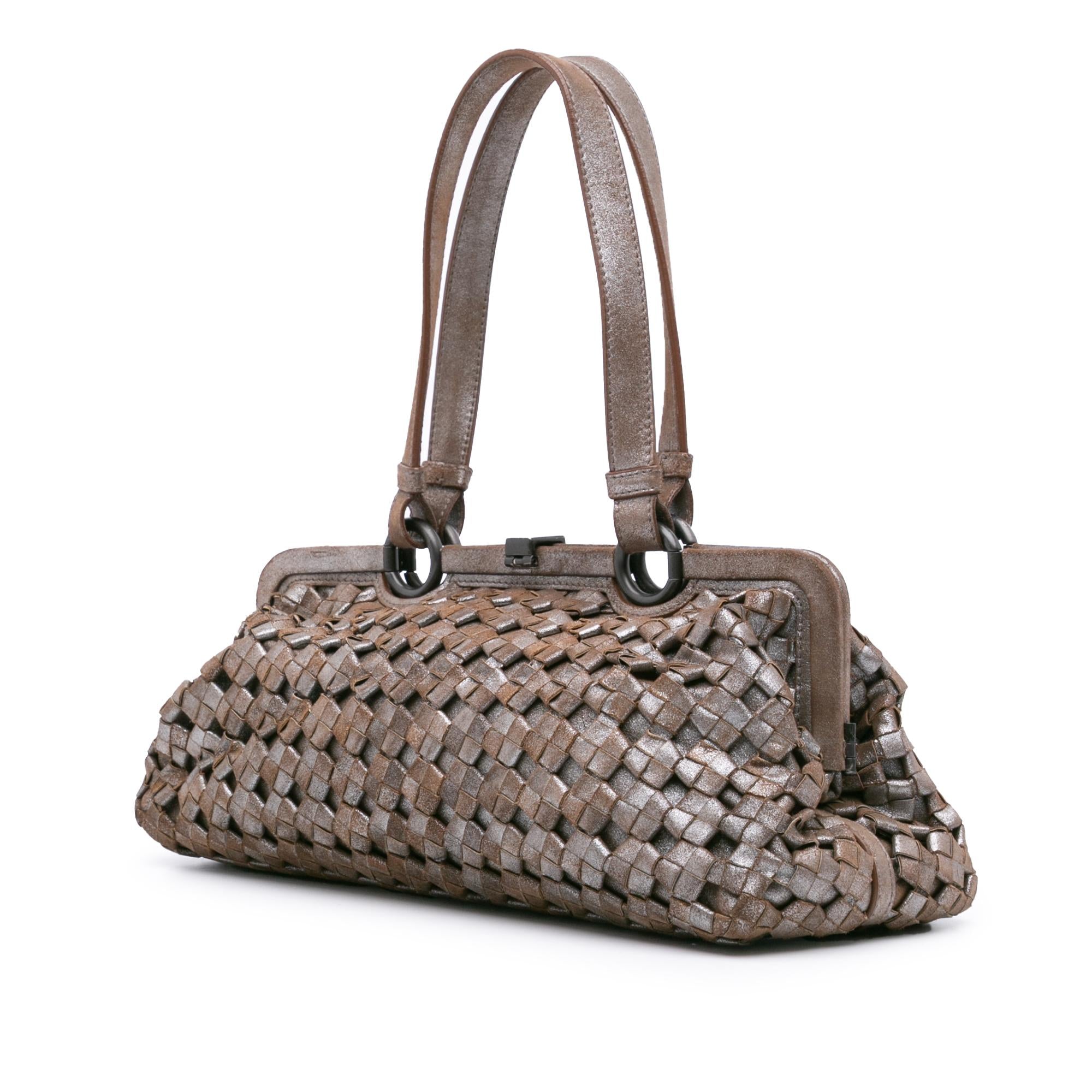 Bottega Veneta Limited Edition Intrecciato Frame Shoulder Bag