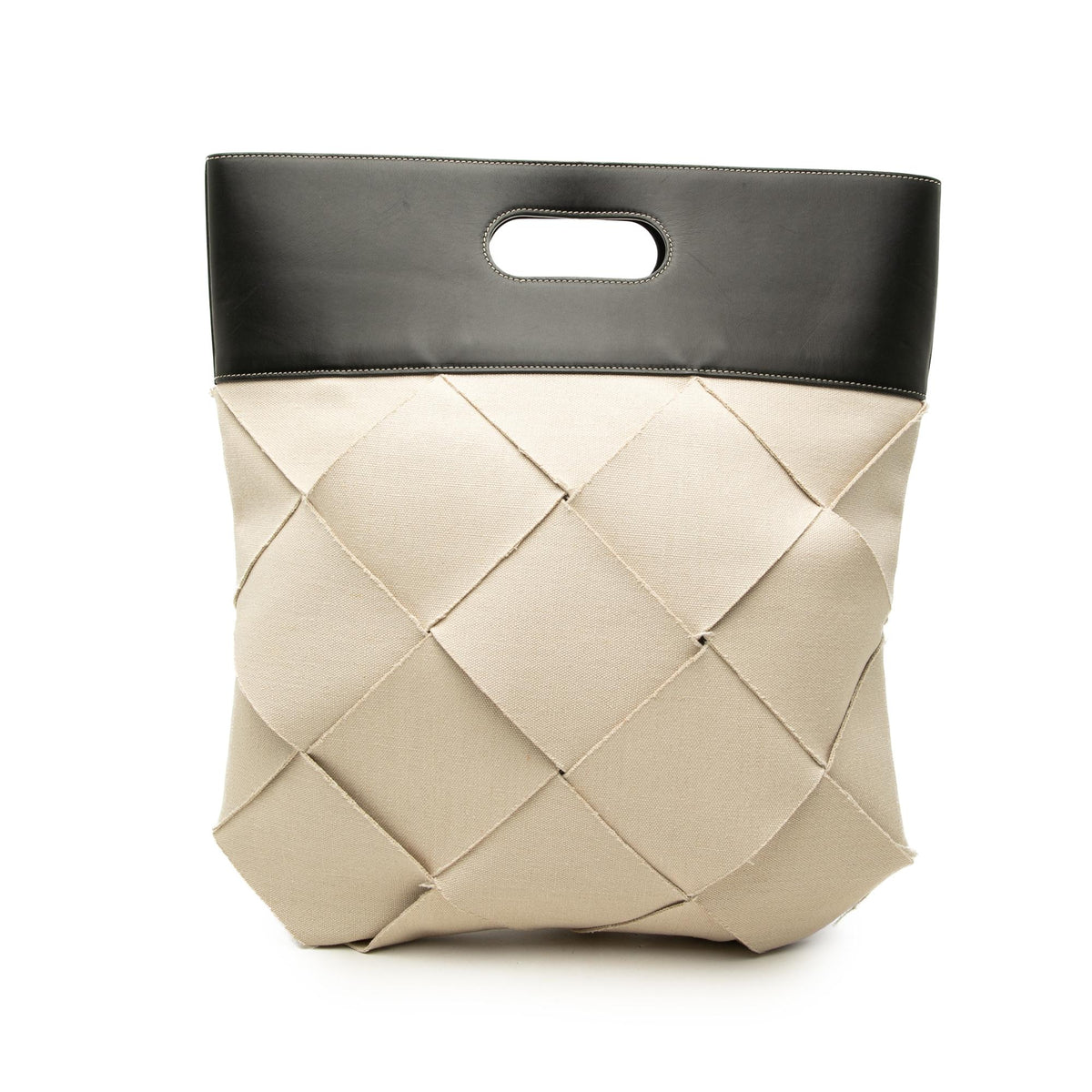 Bottega Veneta Medium Canvas Maxi Intrecciato Slip Tote