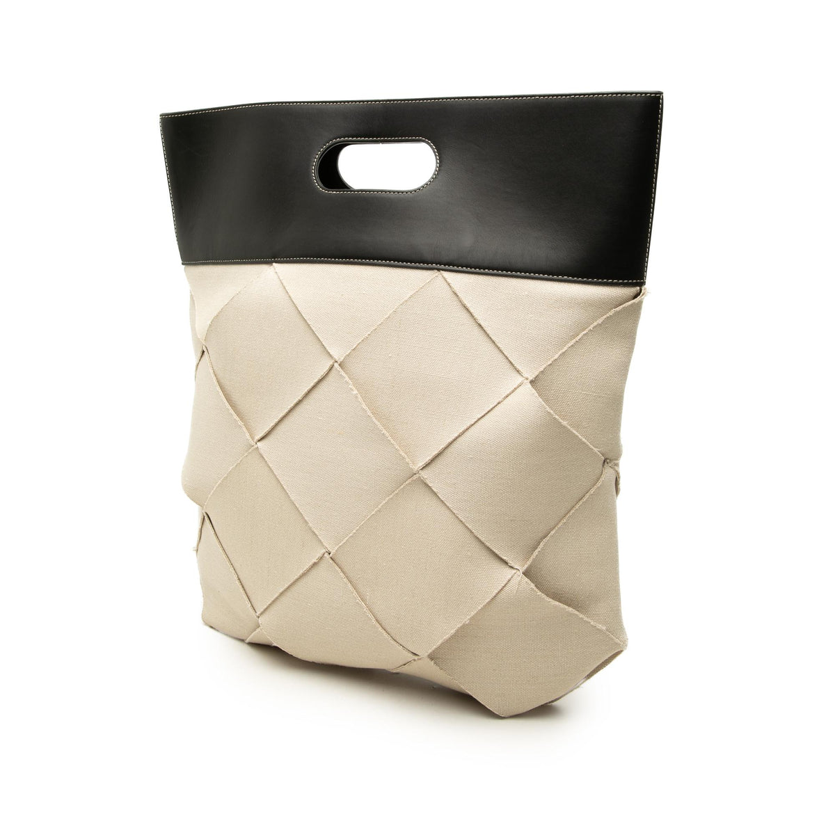 Bottega Veneta Medium Canvas Maxi Intrecciato Slip Tote