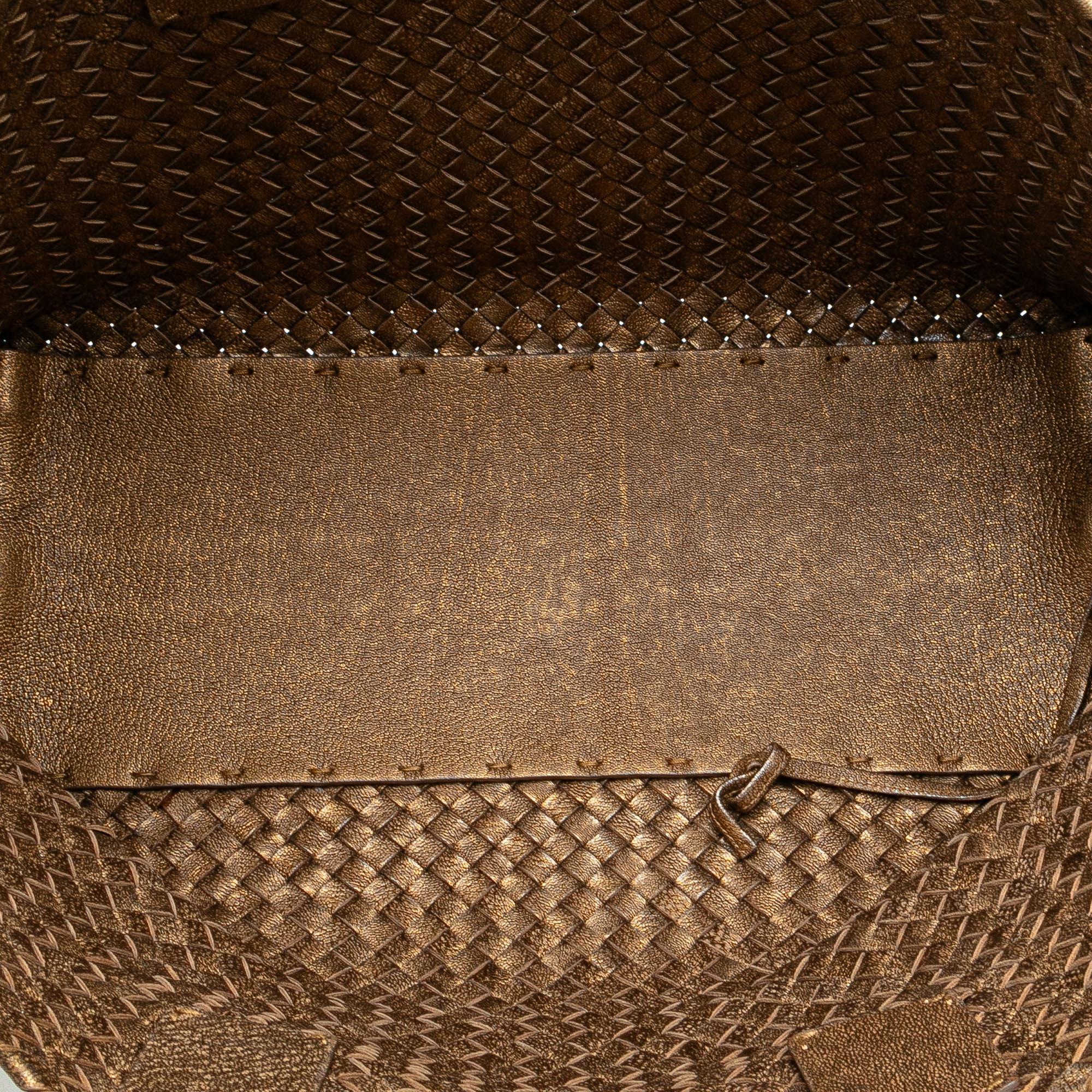 Bottega Veneta Medium Lambskin Intreccio Cabat Tote