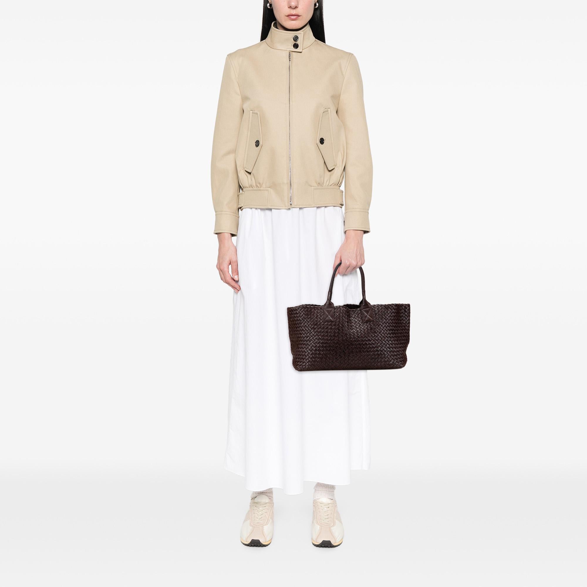 Bottega Veneta Medium Lambskin Intreccio Cabat Tote