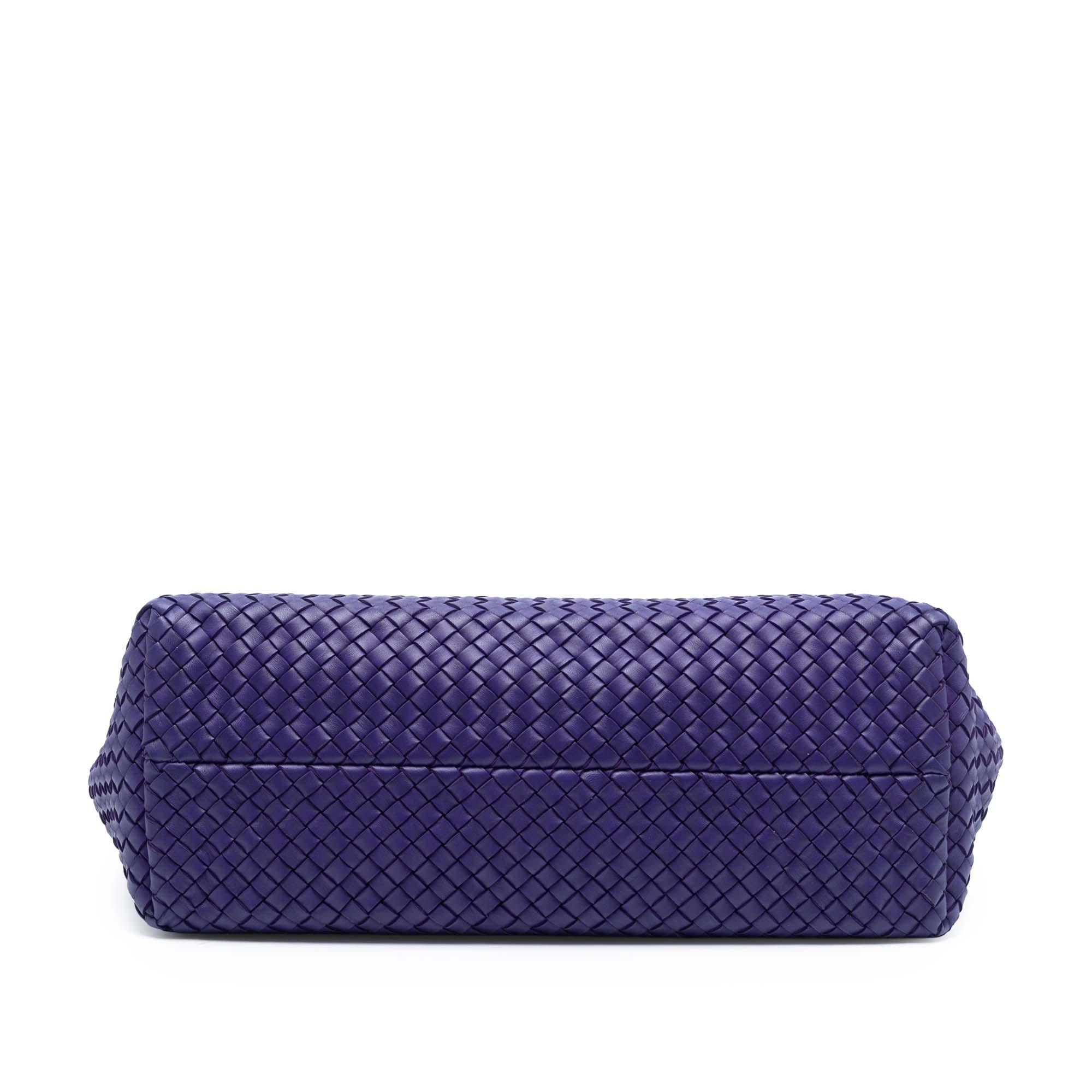 Bottega Veneta Medium Lambskin Intreccio Cabat Tote