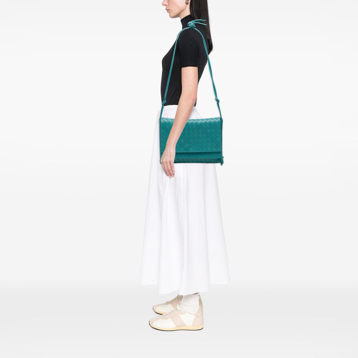 Bottega Veneta Medium Nappa Intrecciato BV Fold Crossbody