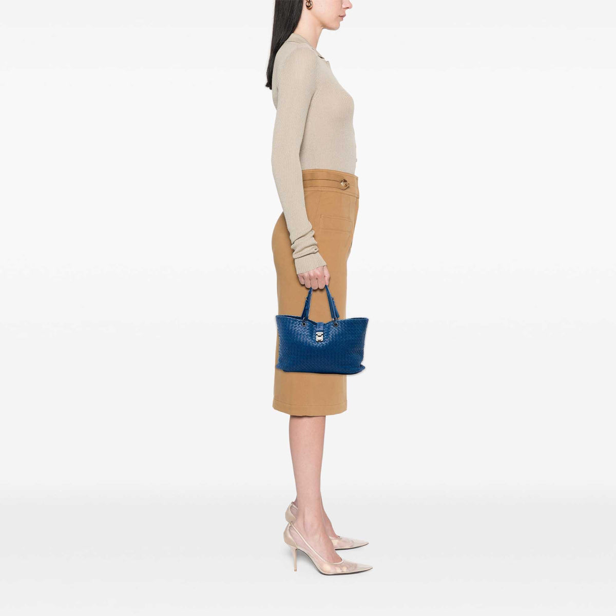 Bottega Veneta Medium Nappa Intrecciato Capri Tote