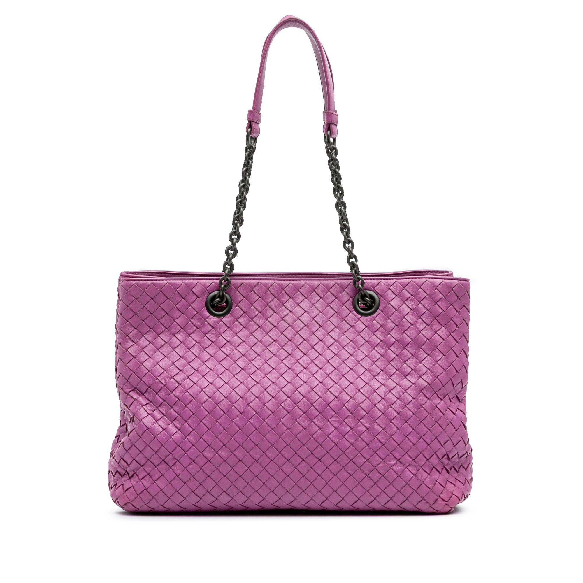 Bottega Veneta Medium Nappa Intrecciato Double Chain Tote